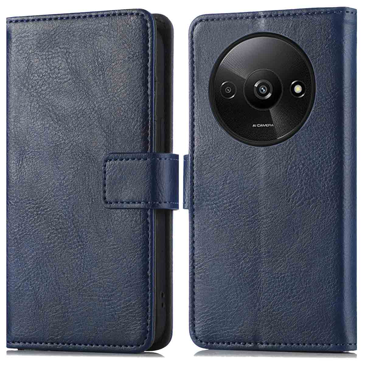 imoshion Luxe Bookcase voor de Xiaomi Redmi A3 - Donkerblauw