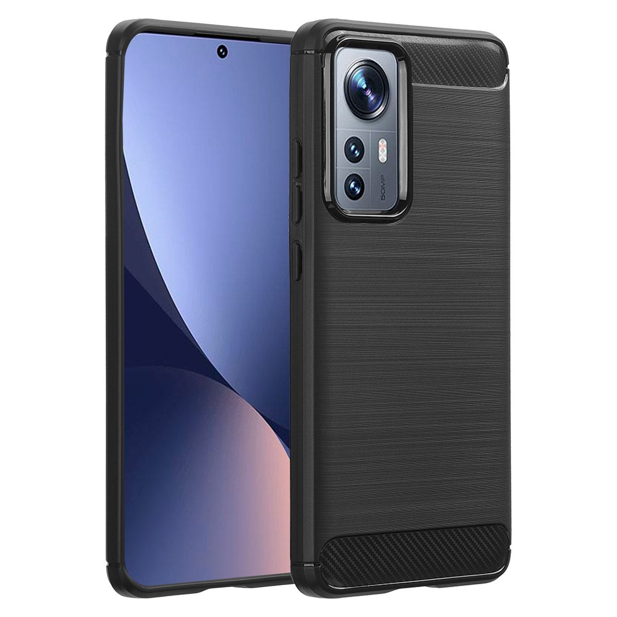 imoshion Brushed Backcover voor de Xiaomi 12 / 12X - Zwart