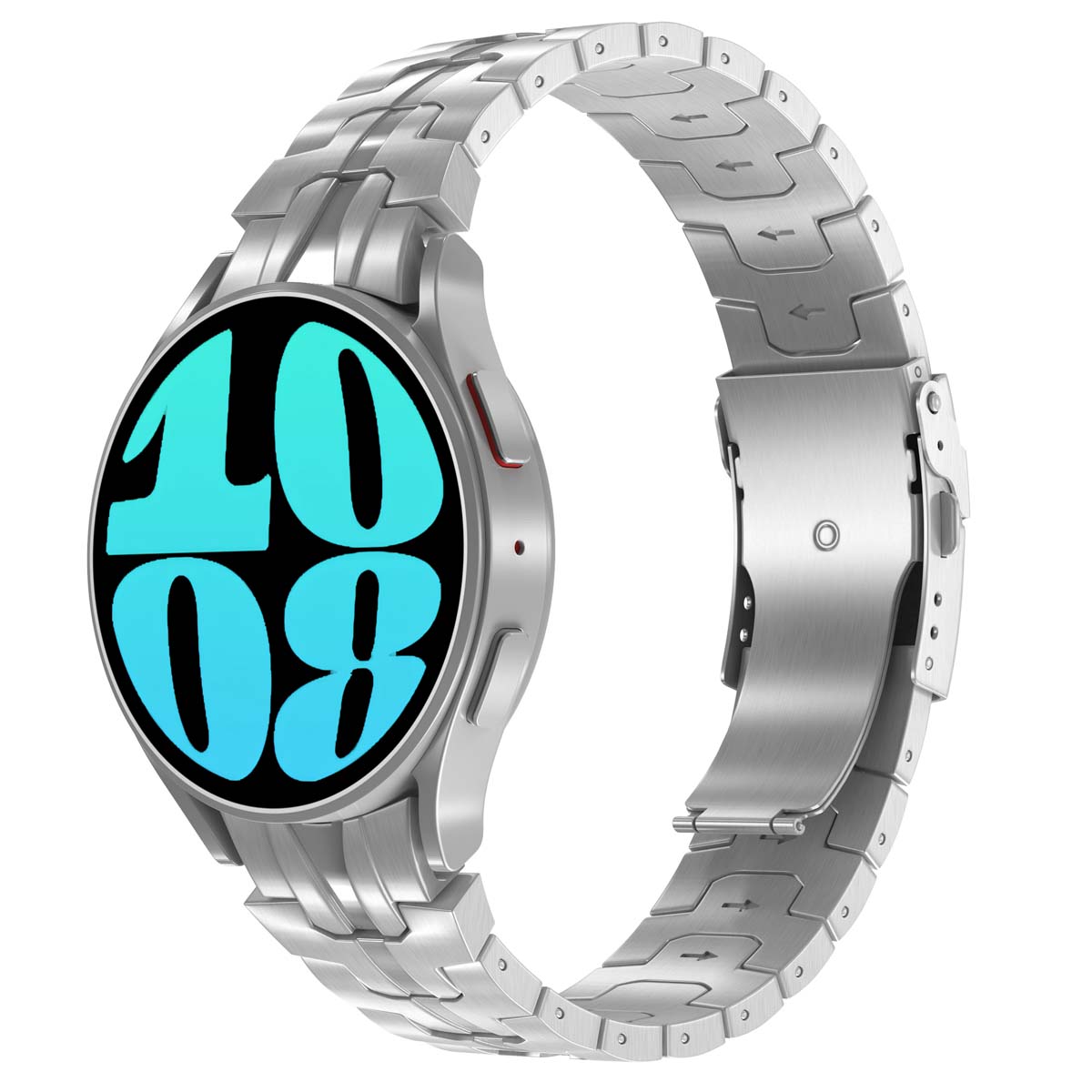 Accezz Bracelet Steel Samsung Galaxy Watch 4 / 5 / 6 / 7 / FE (20 mm) - Argent
