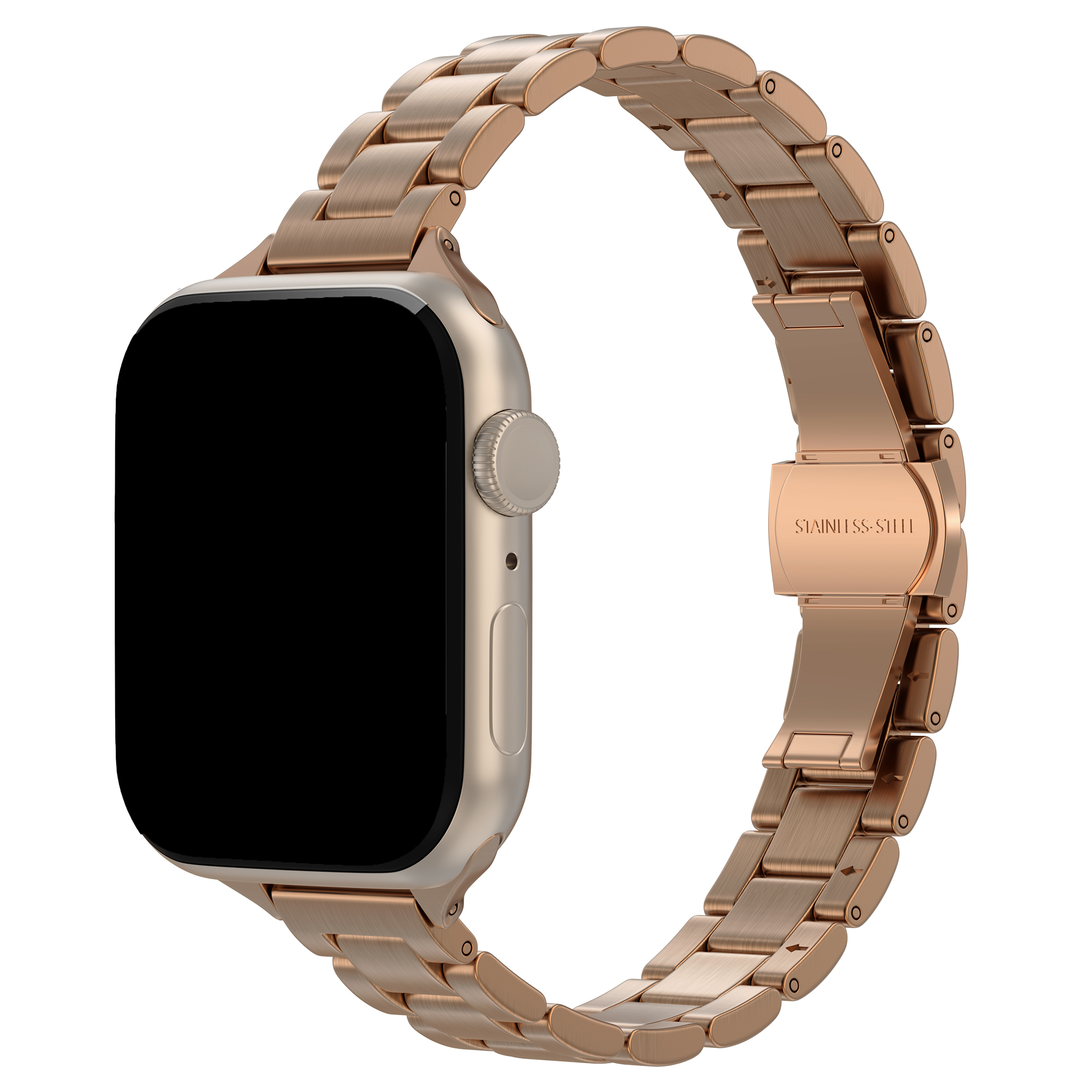 Selencia Slim Steel schakelbandje voor de Apple Watch | 38/40/41/42 mm - Rosé Goud