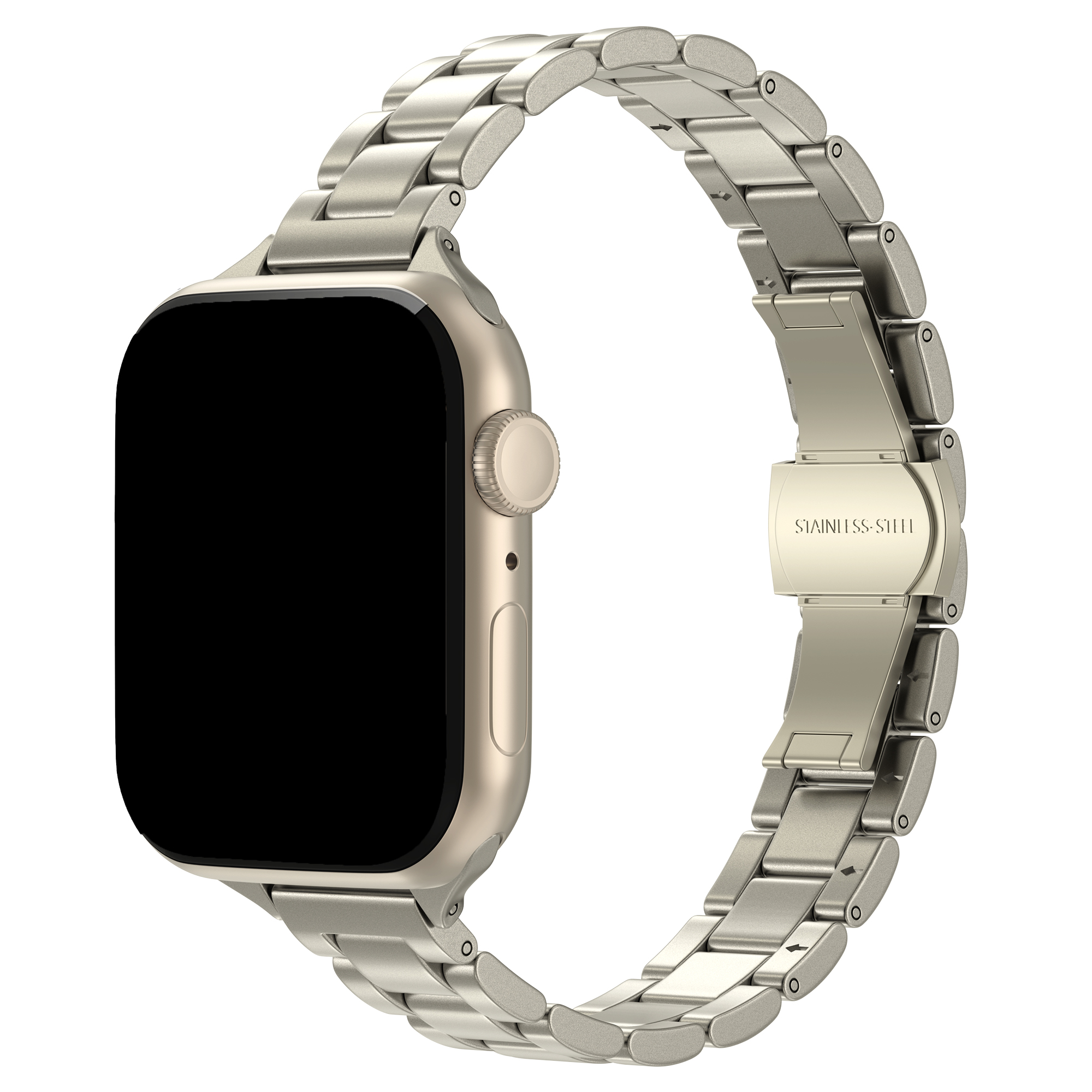 Selencia Slim Steel schakelbandje voor de Apple Watch | 38/40/41/42 mm - Sterrenlicht