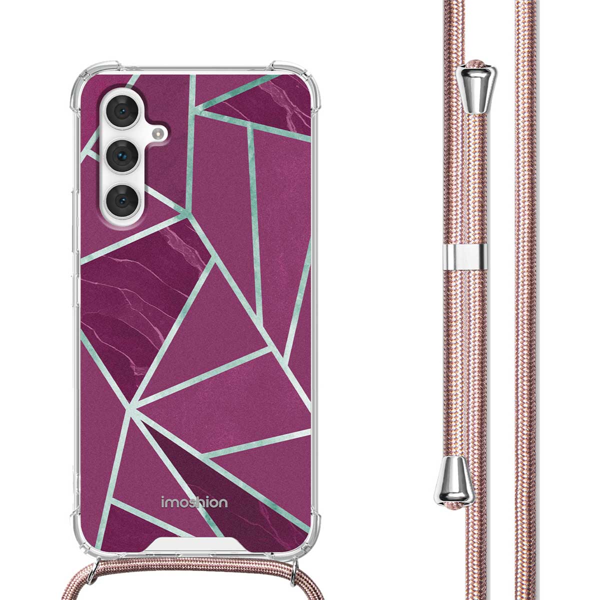 imoshion Design hoesje met koord voor de Samsung Galaxy A54 (5G) - Bordeaux Graphic