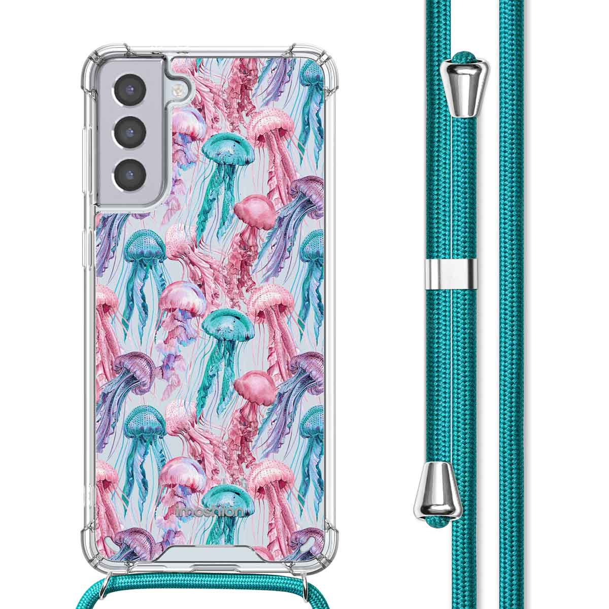 imoshion Design hoesje met koord voor de Samsung Galaxy S21 - Jellyfish Watercolor