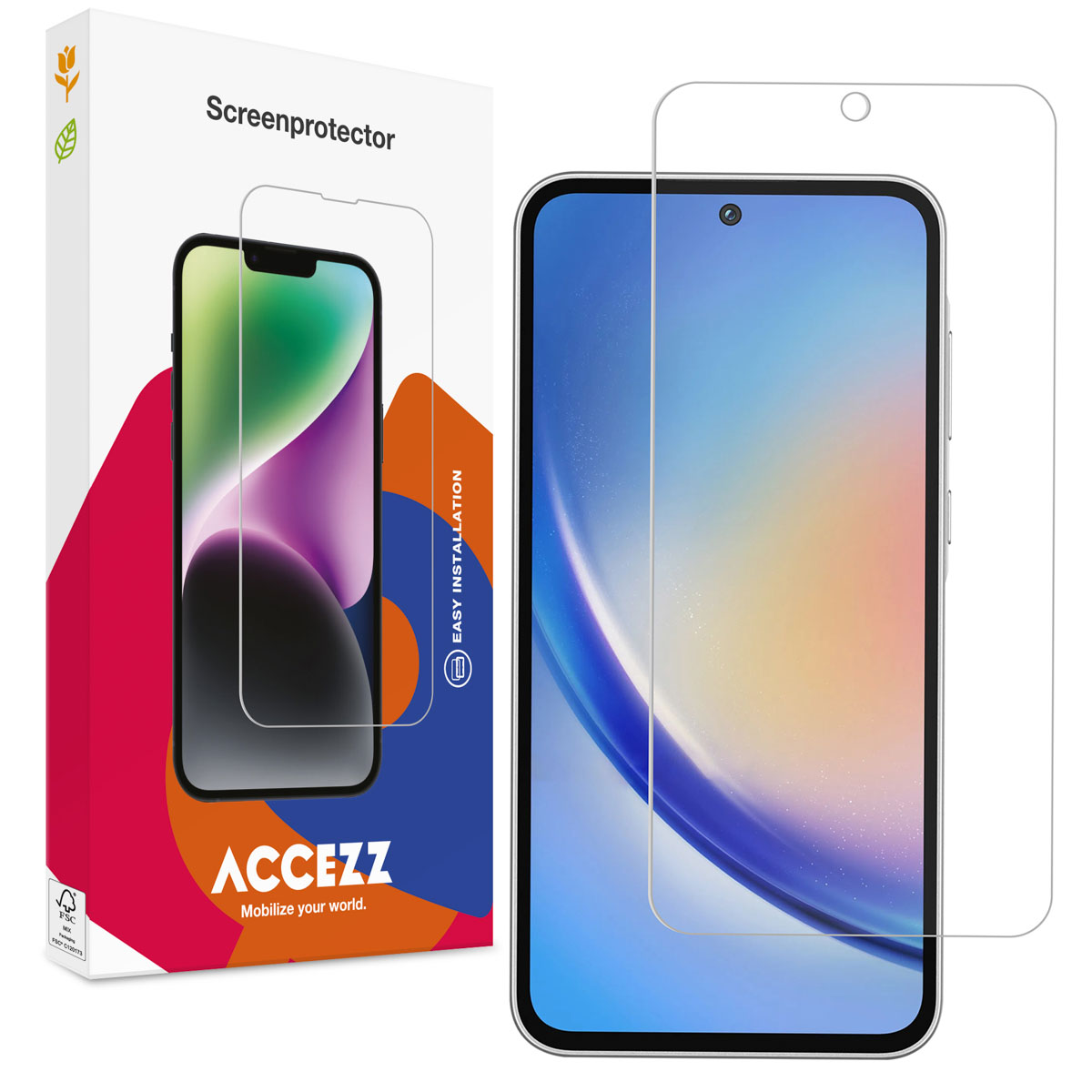 Accezz Gehard Glas Screenprotector voor de Samsung Galaxy A55 (5G) / A35