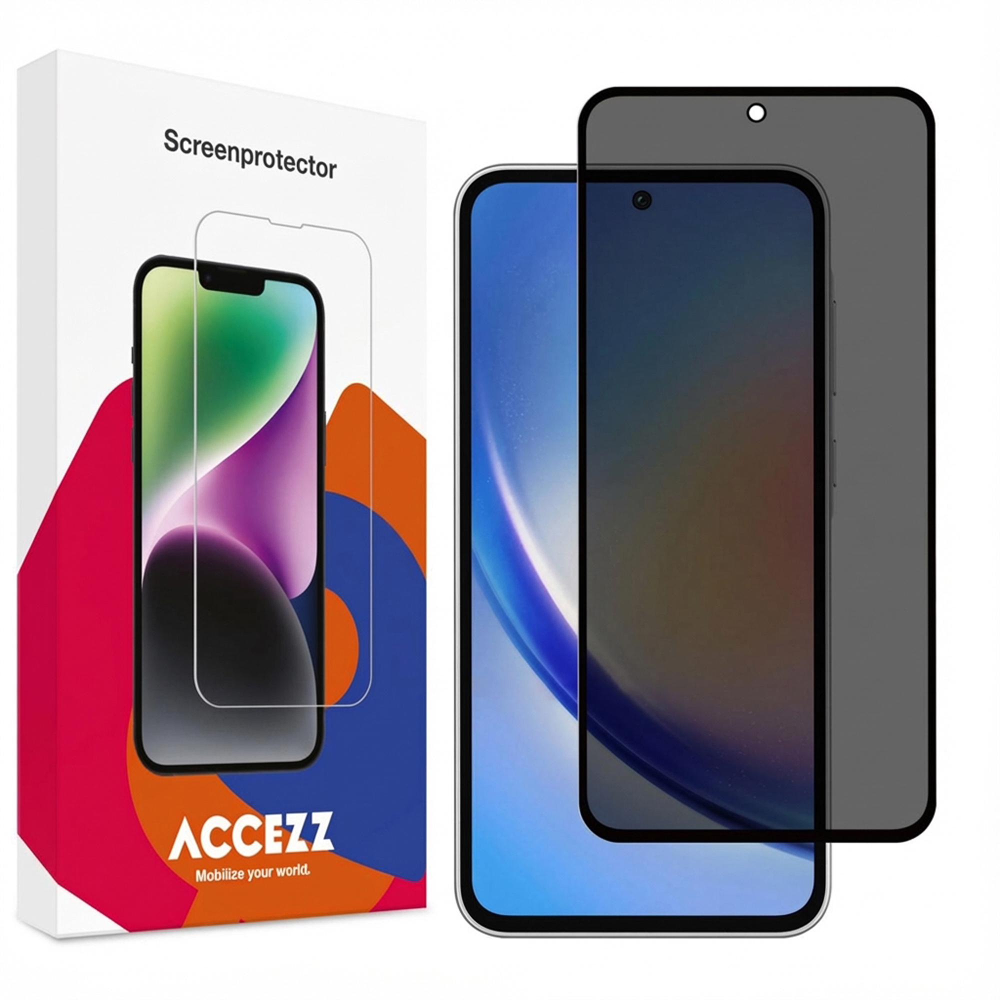 Accezz Gehard Glas Privacy Screenprotector voor de Samsung Galaxy A55 (5G) / A35