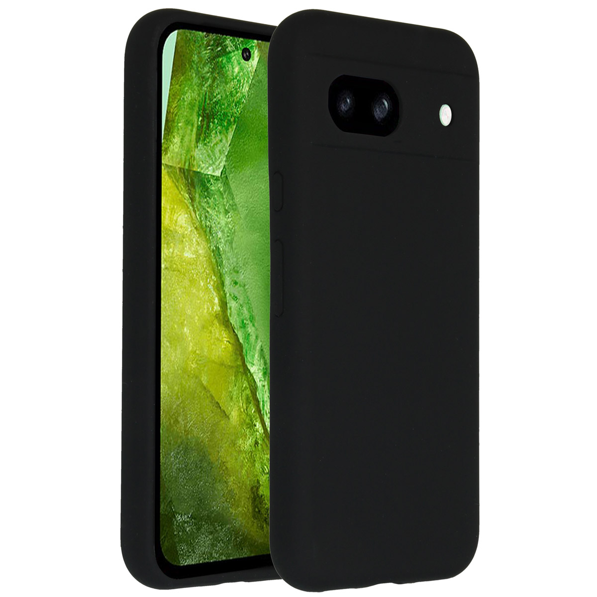 Accezz Liquid Silicone Backcover voor de Google Pixel 8a - Zwart