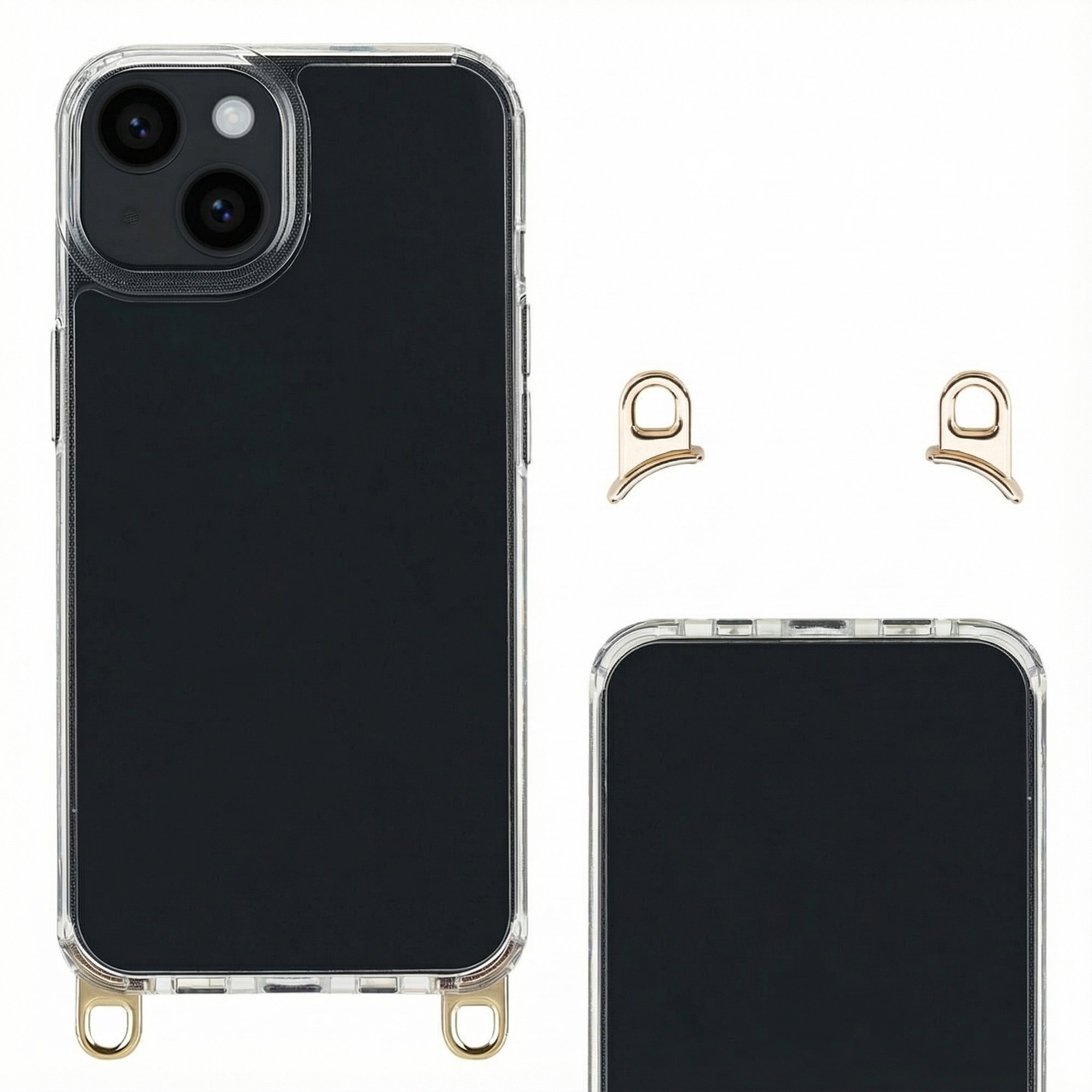 Selencia Coque arrière avec crochets amovibles Apple iPhone 13 - Transparent