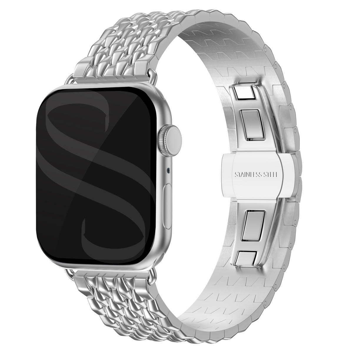 Selencia Bracelet dragon en acier Apple Watch | 38/40/41/42 mm - Argent