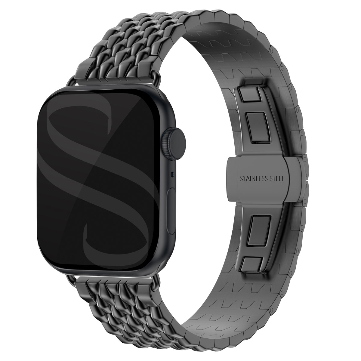 Selencia Bracelet dragon en acier Apple Watch | 38/40/41/42 mm - Noir