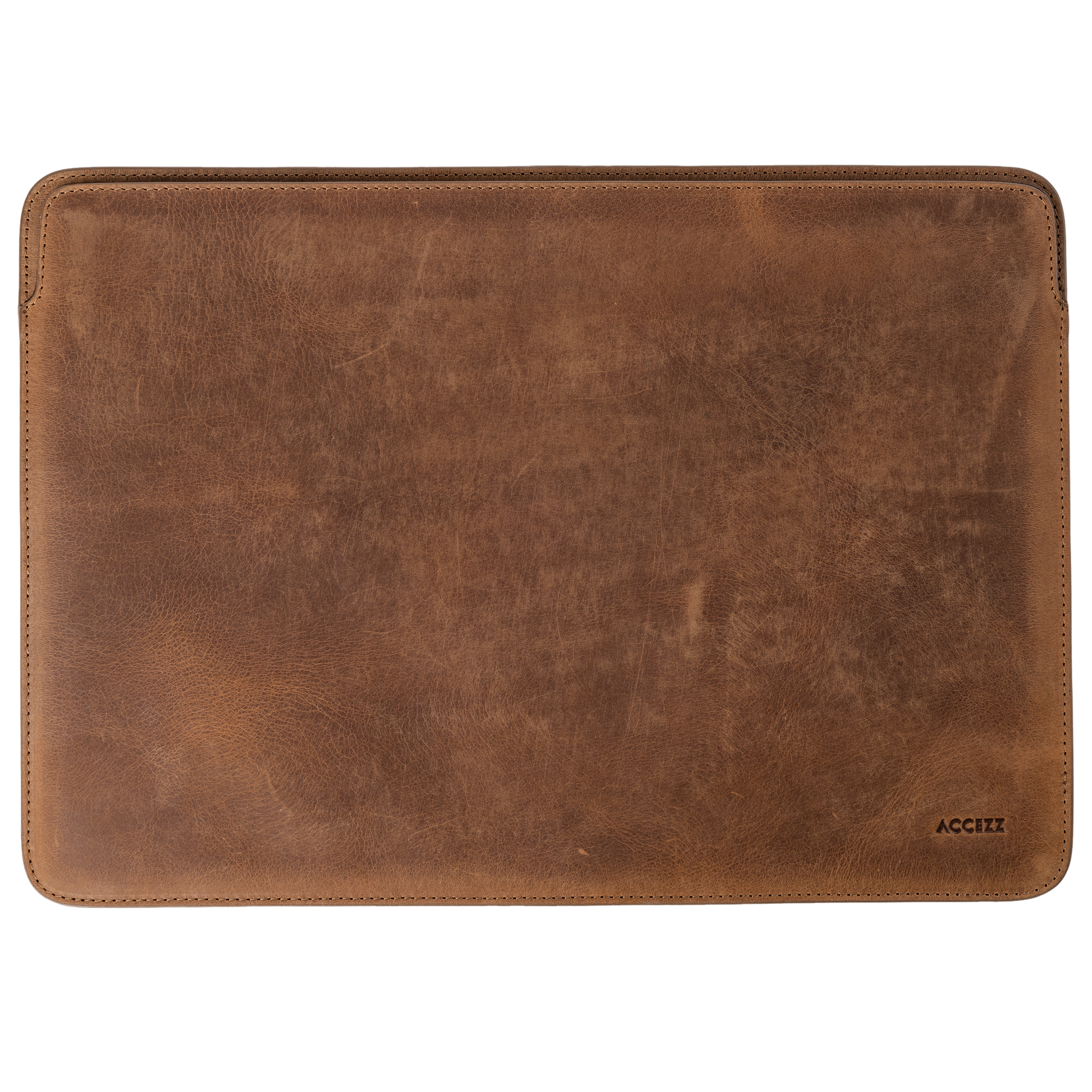 Accezz Leather Pochette ordinateur Apple MacBook 16 pouces - Cognac