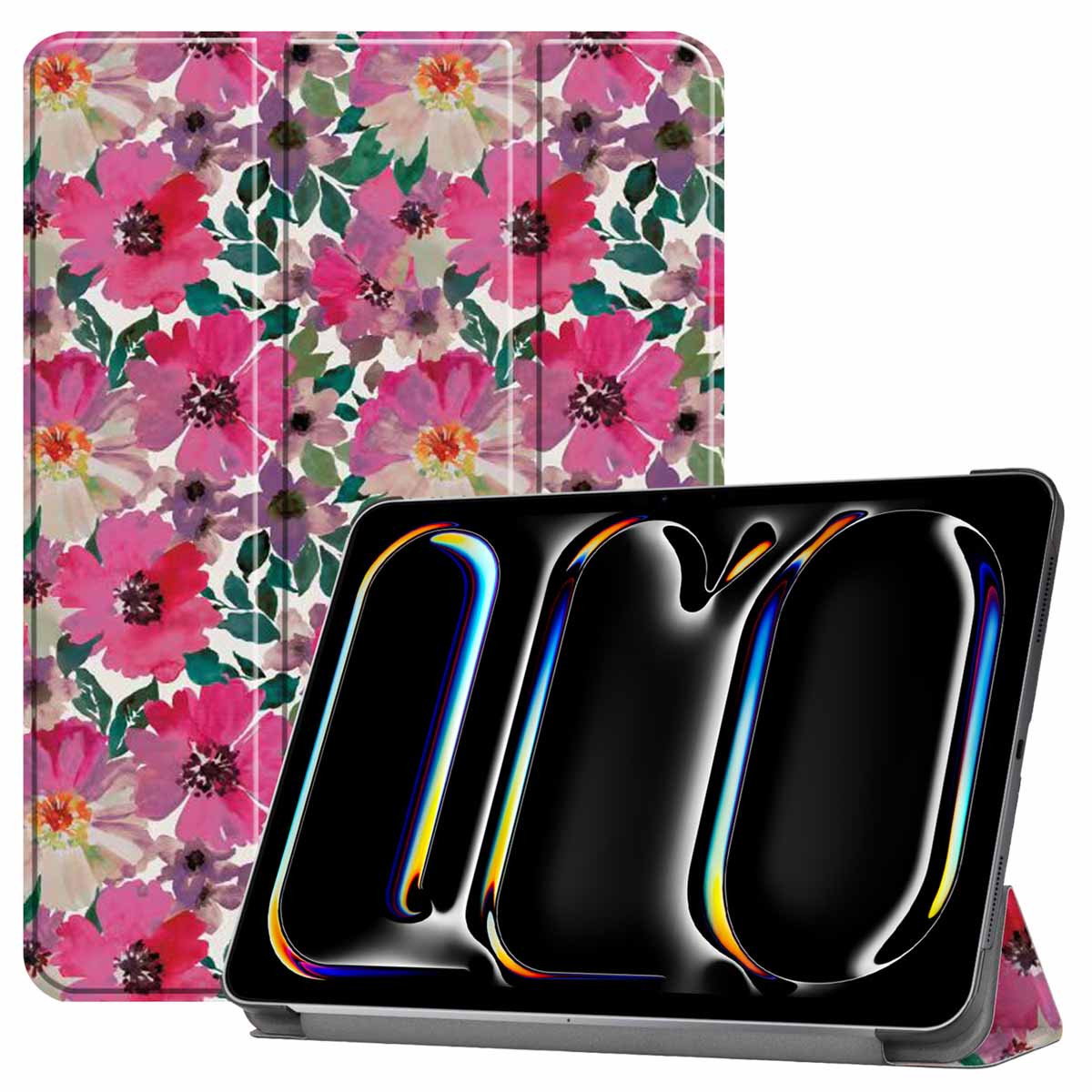 imoshion Design Trifold Bookcase voor de Apple iPad Pro 11 (2025) M5 / (2024) M4 - Floral Water Color