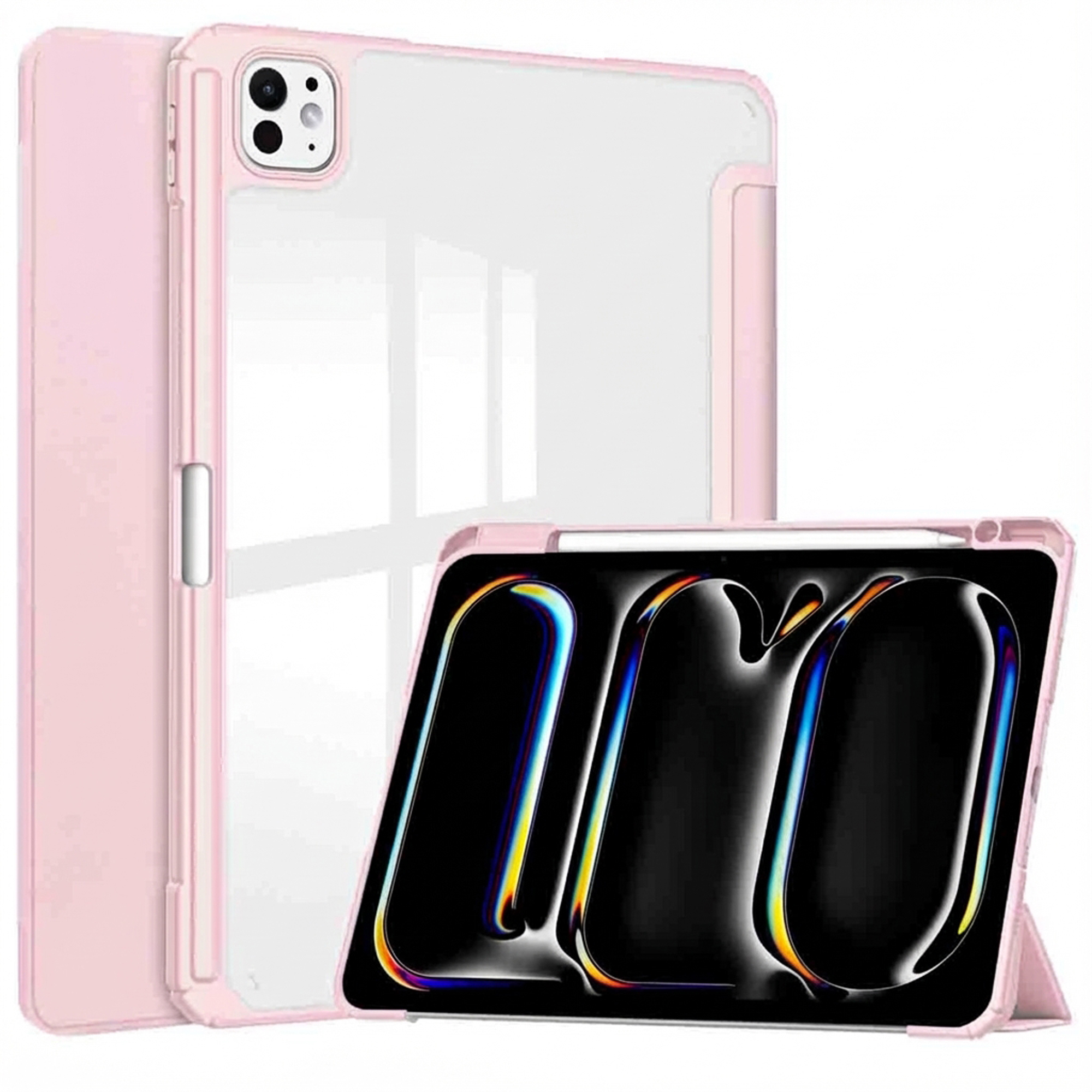 imoshion Coque tablette rigide Trifold Apple iPad Pro 11 (2024) M4 - Rose