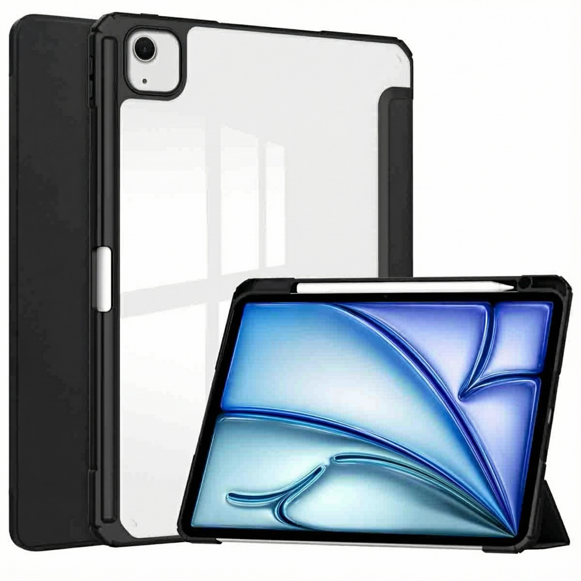 imoshion Coque tablette rigide Trifold Apple iPad Air 13 pouces (2026) M4 / (2025) M3 / (2024) M2 - Noir
