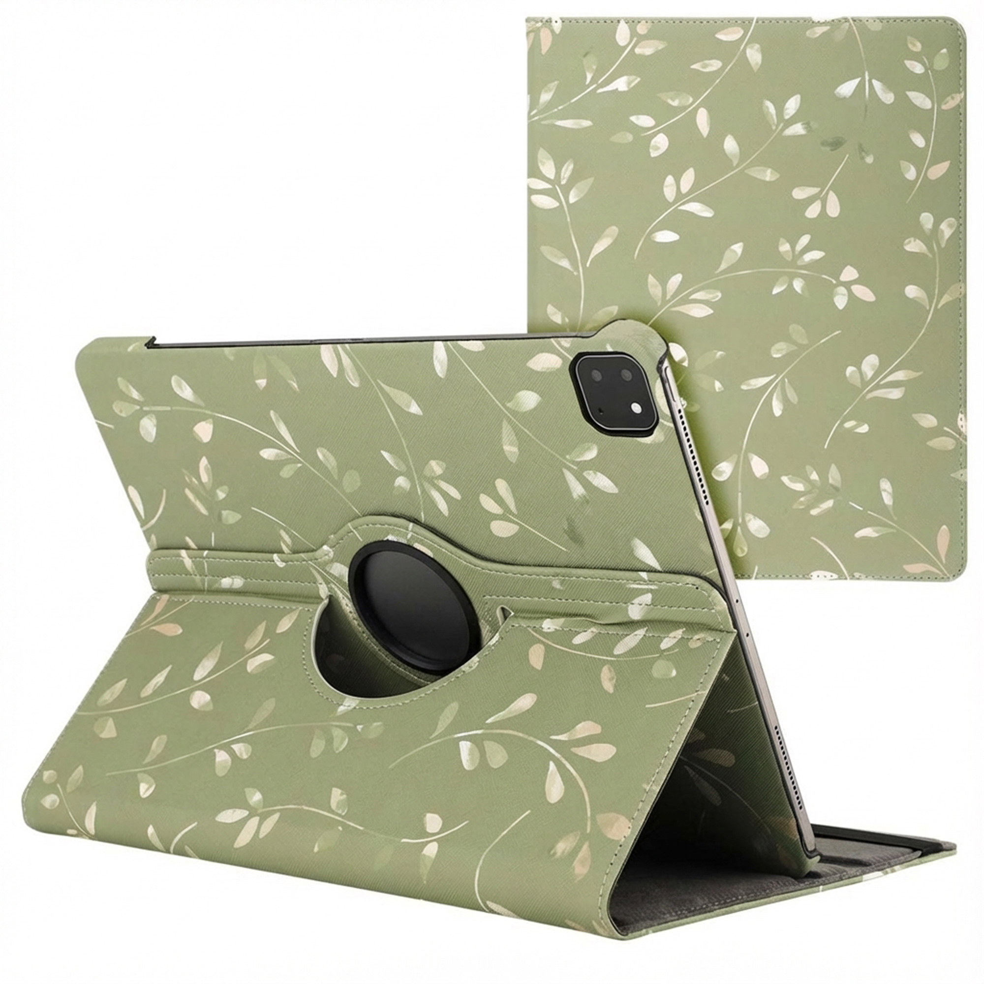 imoshion 360° Draaibare Design Bookcase voor de Apple iPad Air 13 inch (2026) M4 / (2025) M3 / (2024) M2 - Green Flowers