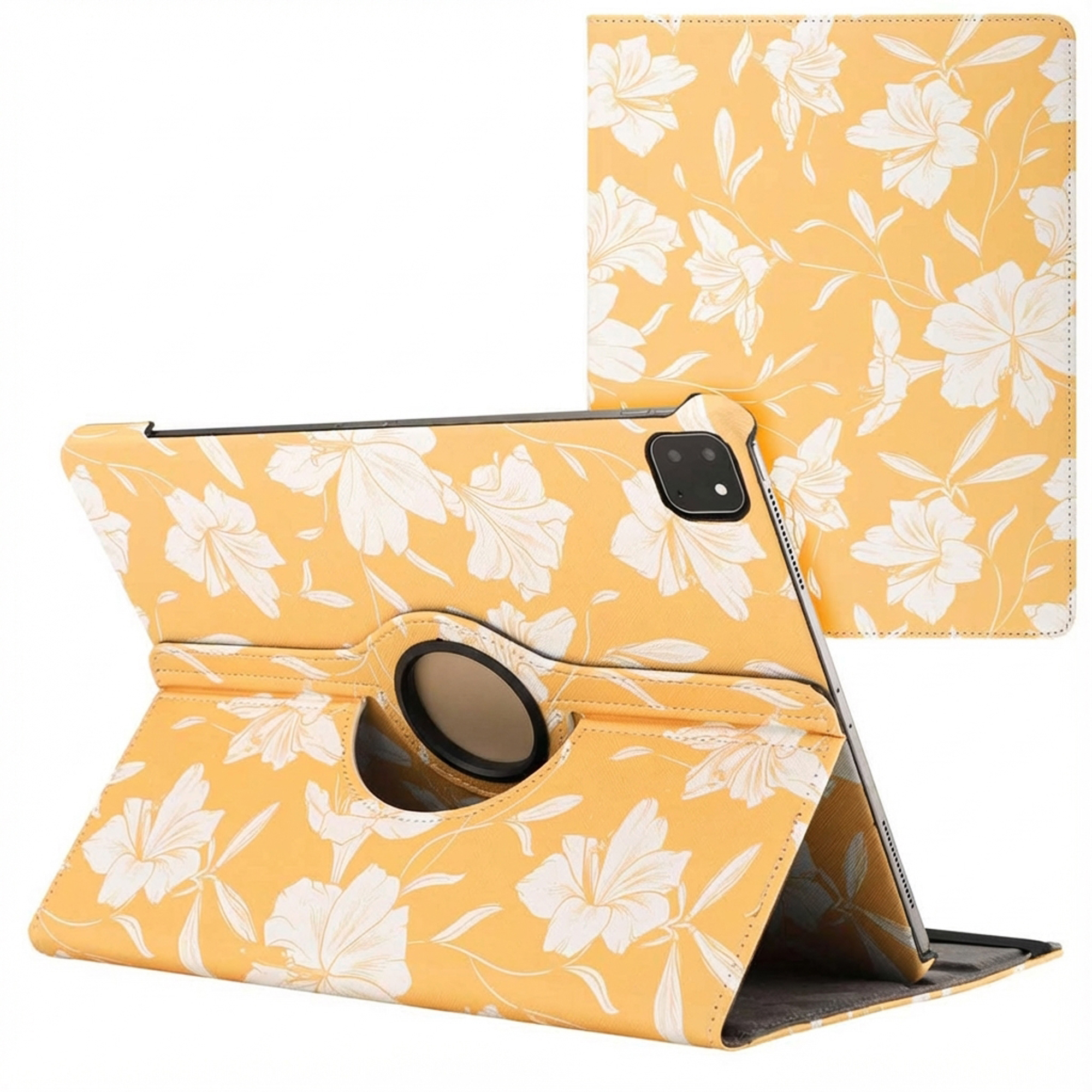 imoshion 360° Draaibare Design Bookcase voor de Apple iPad Air 13 inch (2026) M4 / (2025) M3 / (2024) M2 - Yellow Flowers