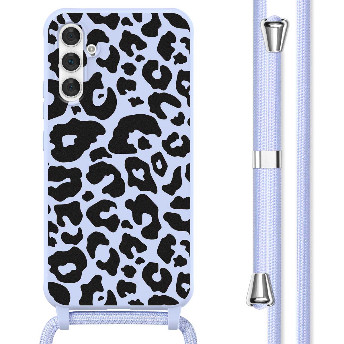 imoshion Siliconen design hoesje met koord voor de Samsung Galaxy A54 (5G) - Animal Lila