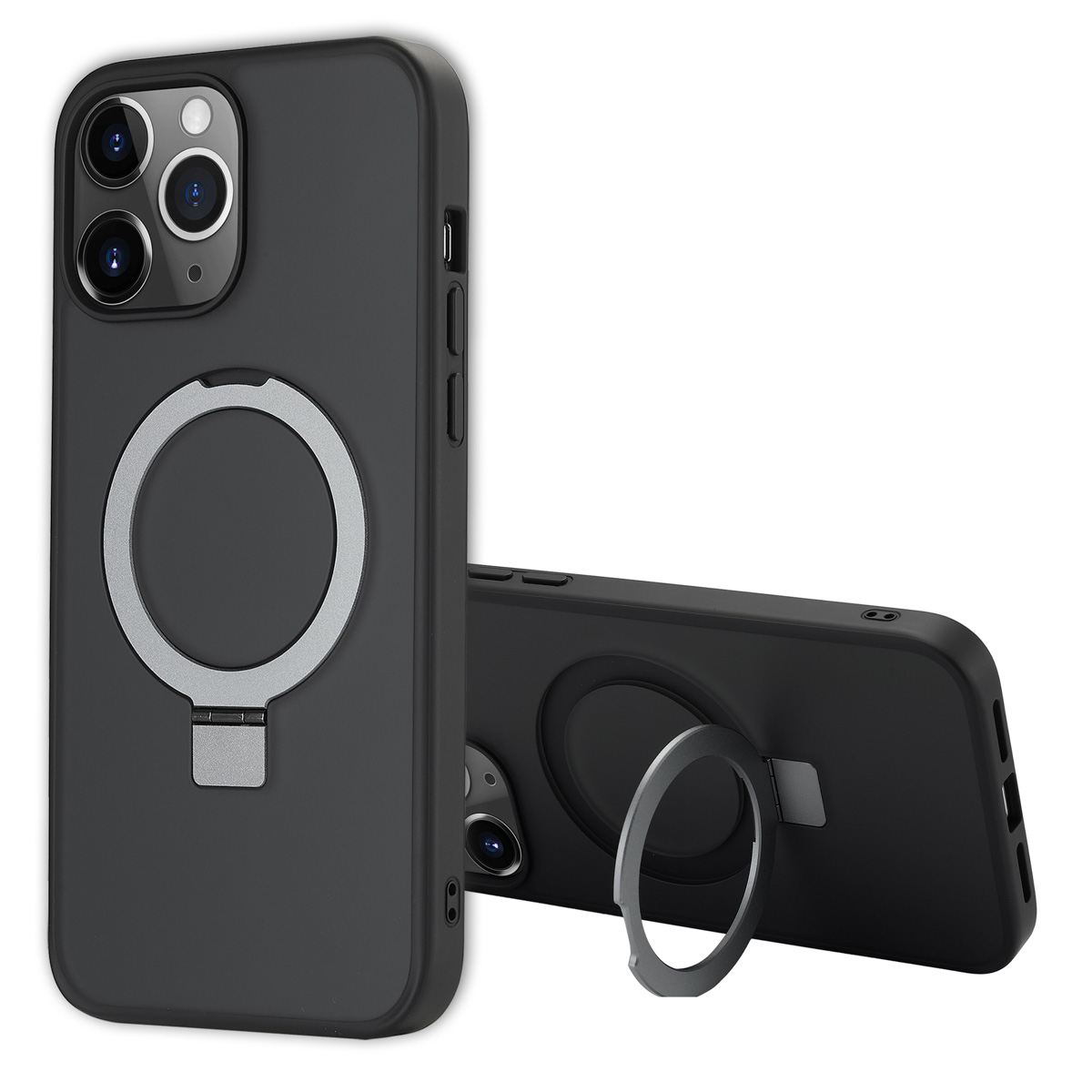 Accezz Coque Ring Stand avec MagSafe Apple iPhone 13 Pro Max - Noir