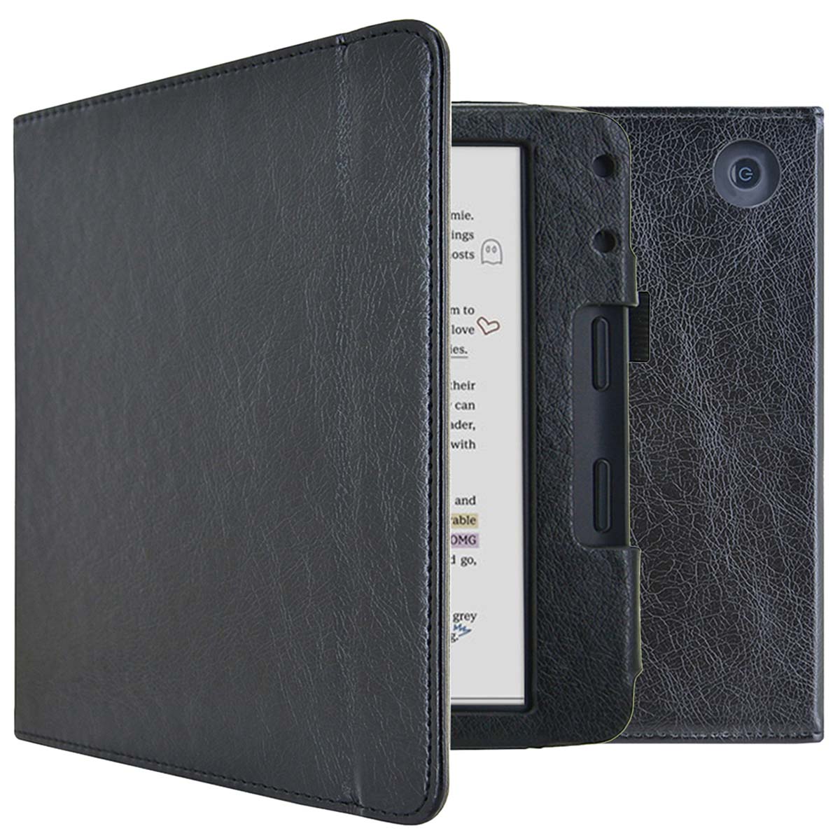 imoshion Vegan Leather Bookcase voor de Kobo Libra Colour - Zwart