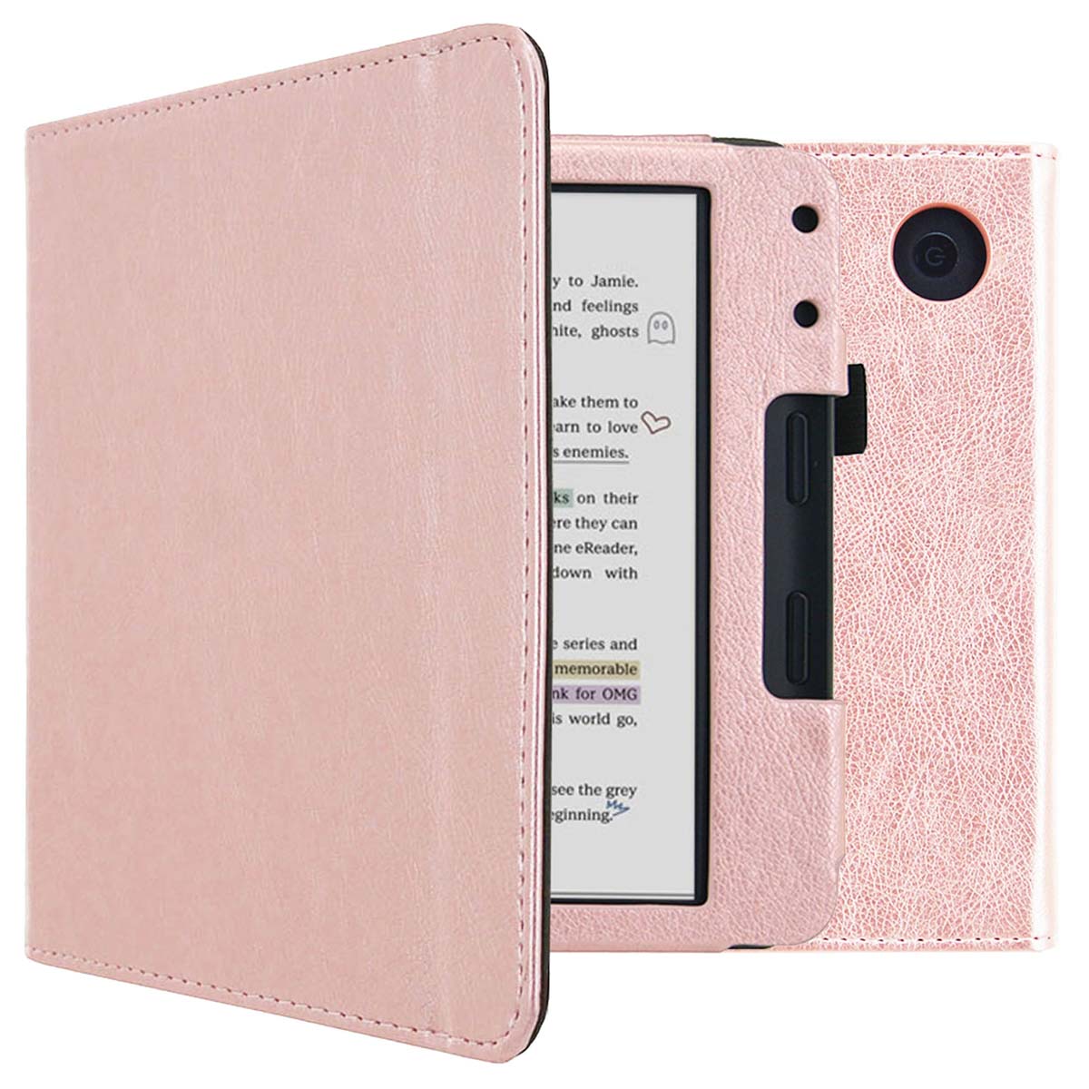 imoshion Vegan Leather Bookcase voor de Kobo Libra Colour - Rosé Goud