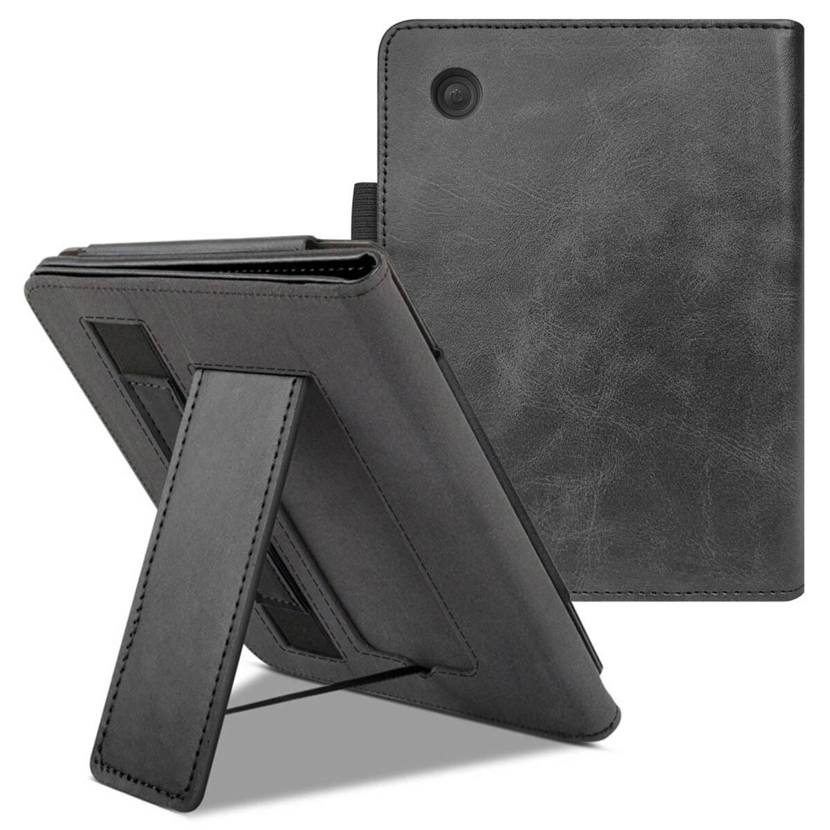 imoshion Stand Bookcase Sleepcover met strap voor de Kobo Clara Colour / BW - Zwart