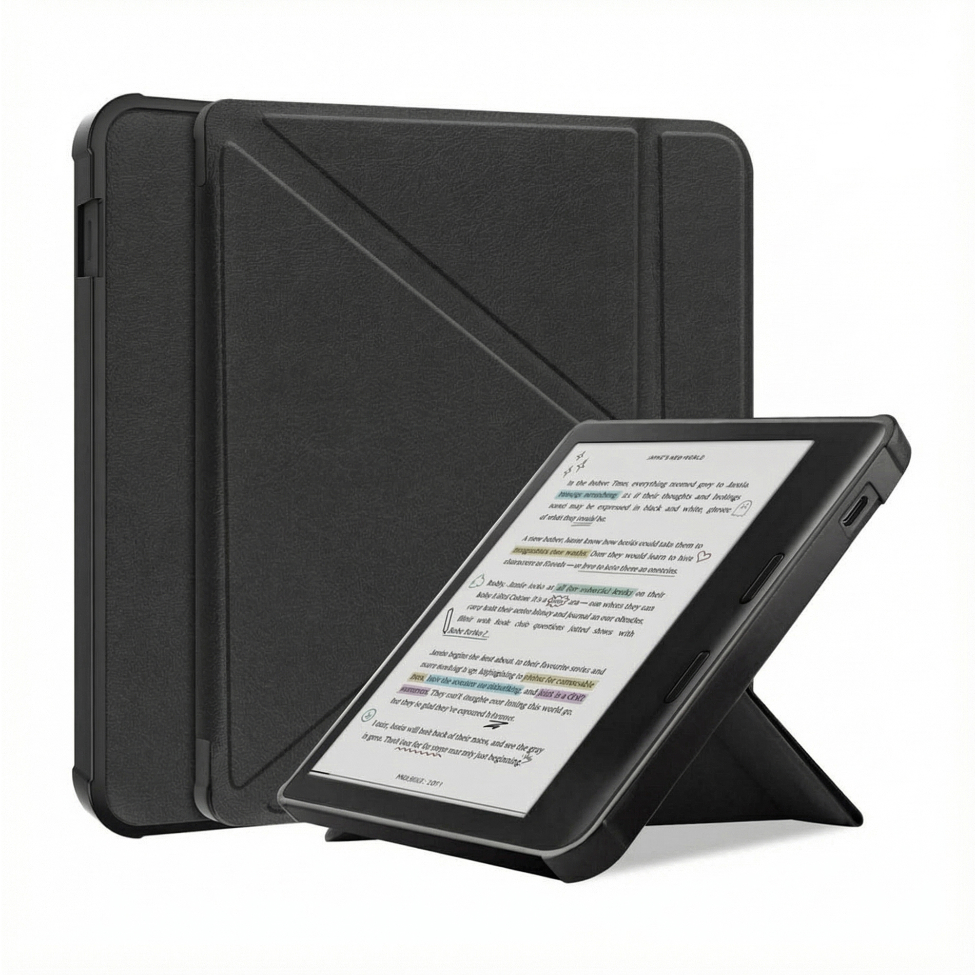 imoshion Vouwbare Bookcase voor de Kobo Libra Colour - Zwart