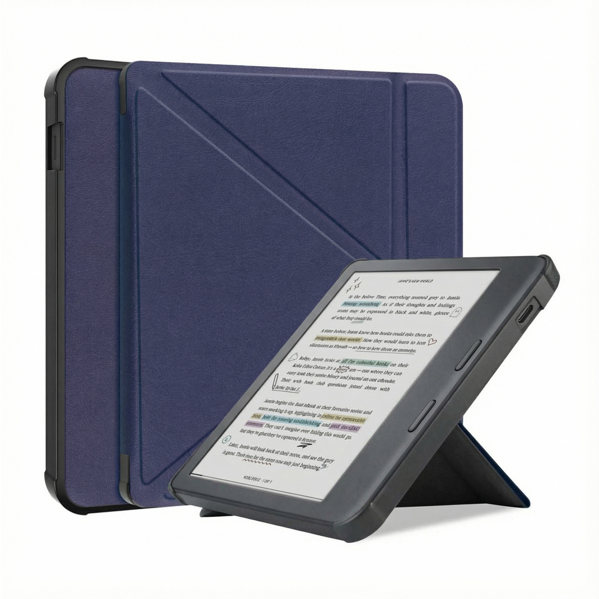 imoshion Vouwbare Bookcase voor de Kobo Libra Colour - Donkerblauw