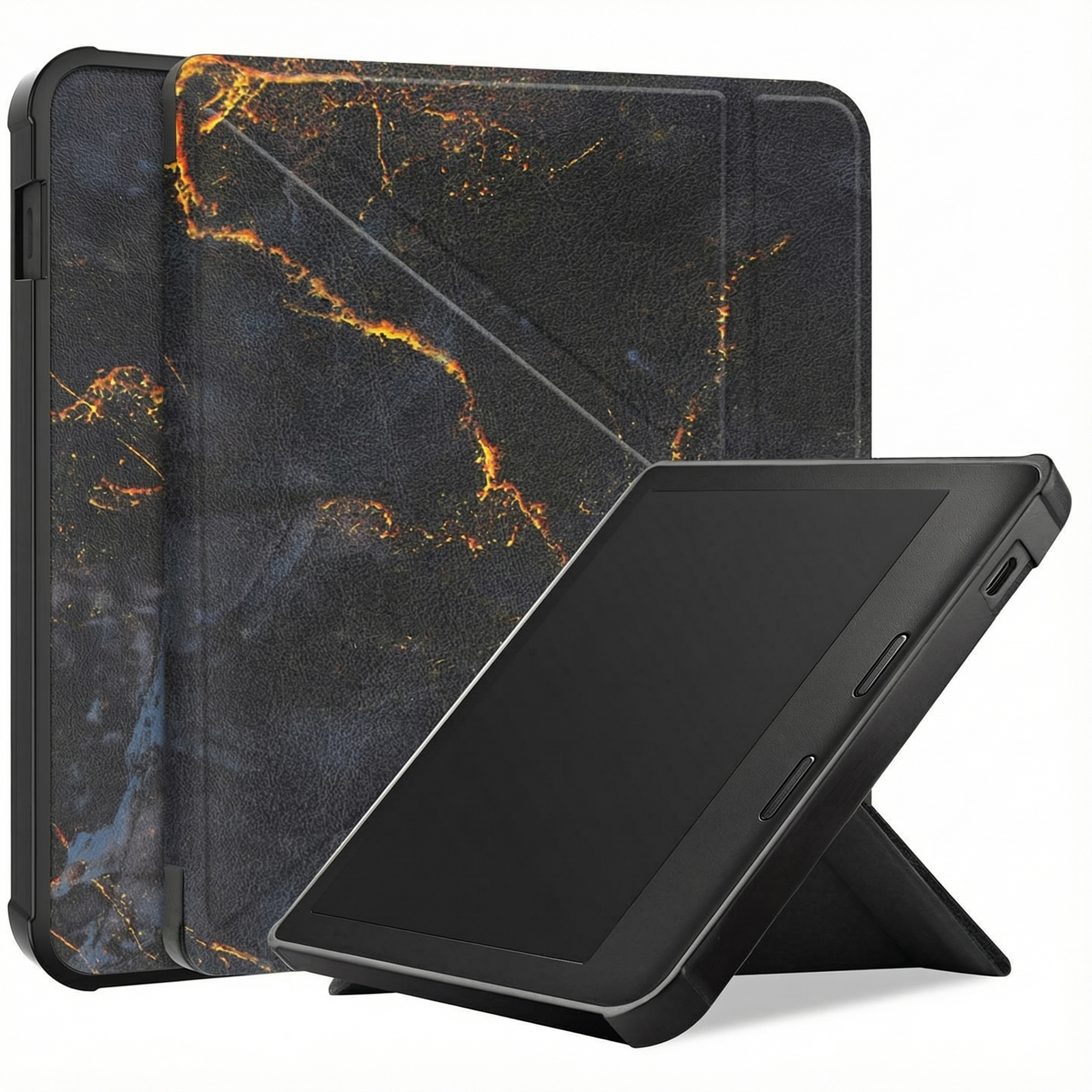 imoshion Design Vouwbare Bookcase voor de Kobo Libra Colour - Black Marble