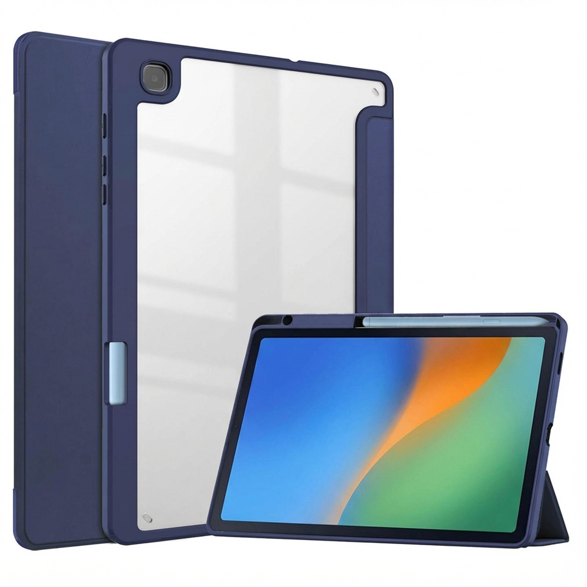 imoshion Trifold Hardcase Bookcase voor de Samsung Galaxy Tab S6 Lite (2020/2022/2024) - Donkerblauw