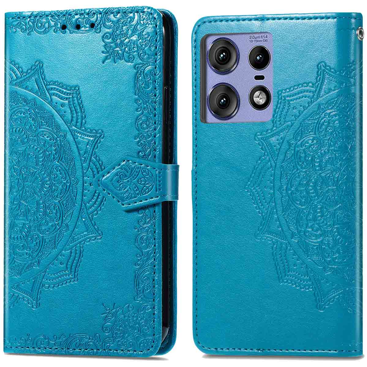 imoshion Mandala Bookcase voor de Motorola Edge 50 Pro - Turquoise