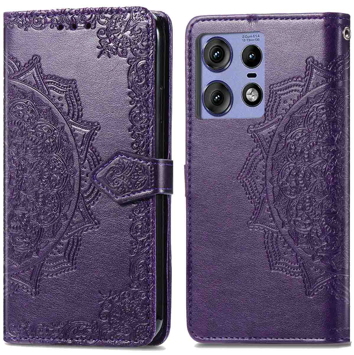 imoshion Mandala Bookcase voor de Motorola Edge 50 Pro - Paars
