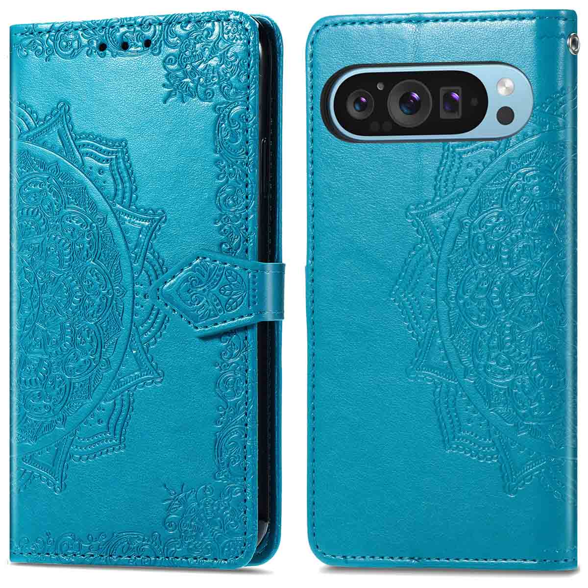 imoshion Mandala Bookcase voor de Google Pixel 9 / 9 Pro - Turquoise