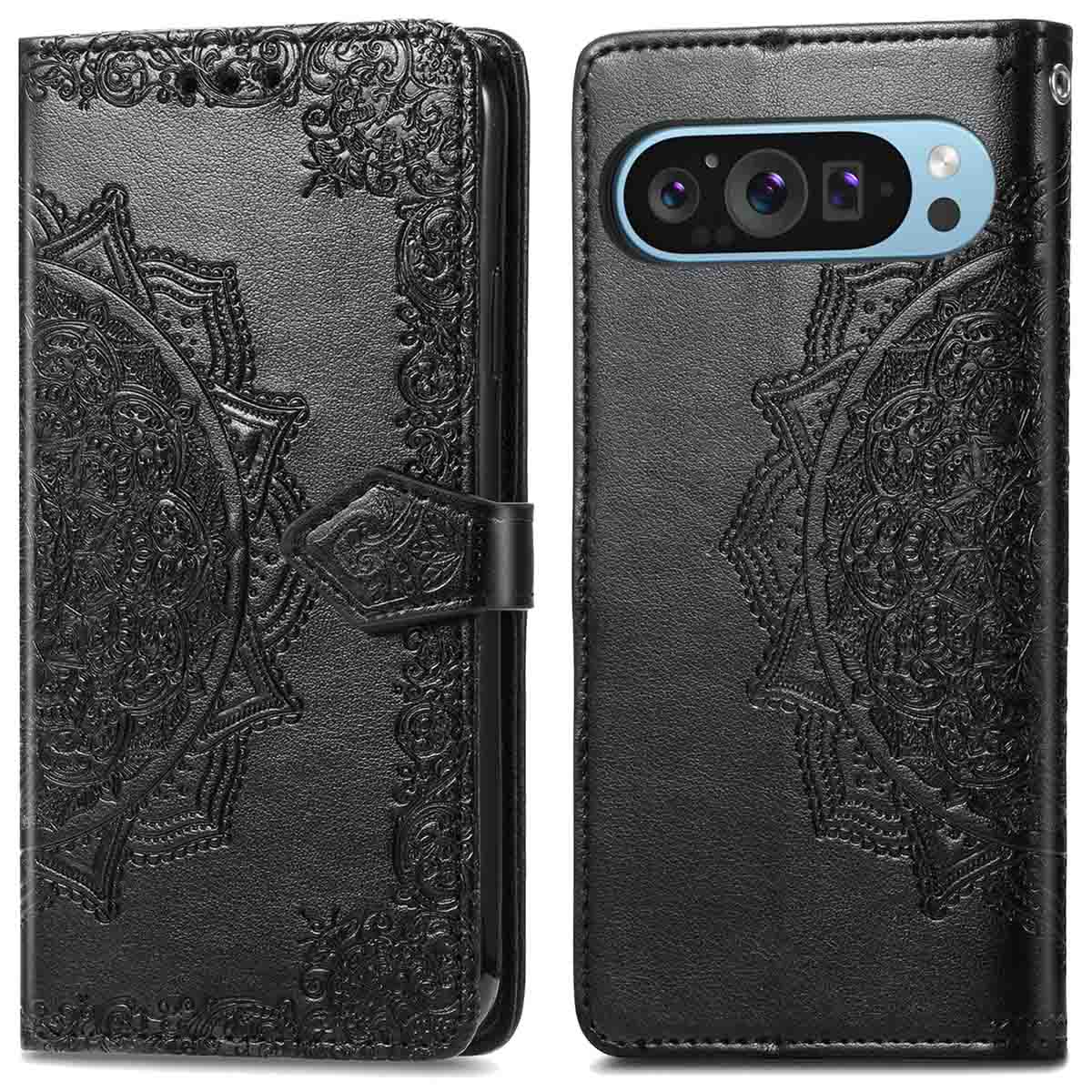 imoshion Mandala Bookcase voor de Google Pixel 9 / 9 Pro - Zwart
