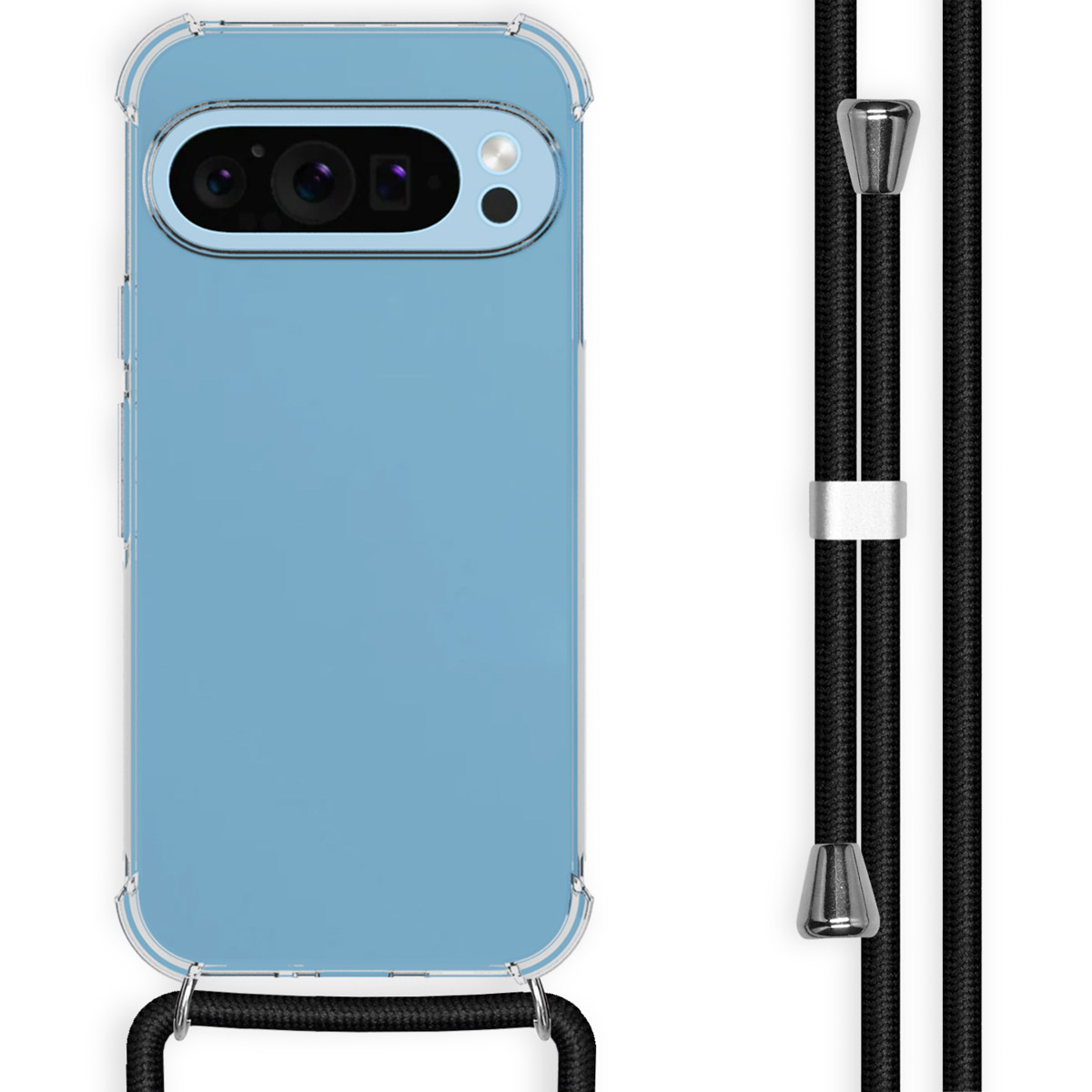 imoshion Transparante Backcover met koord voor de Google Pixel 9 / 9 Pro - Zwart