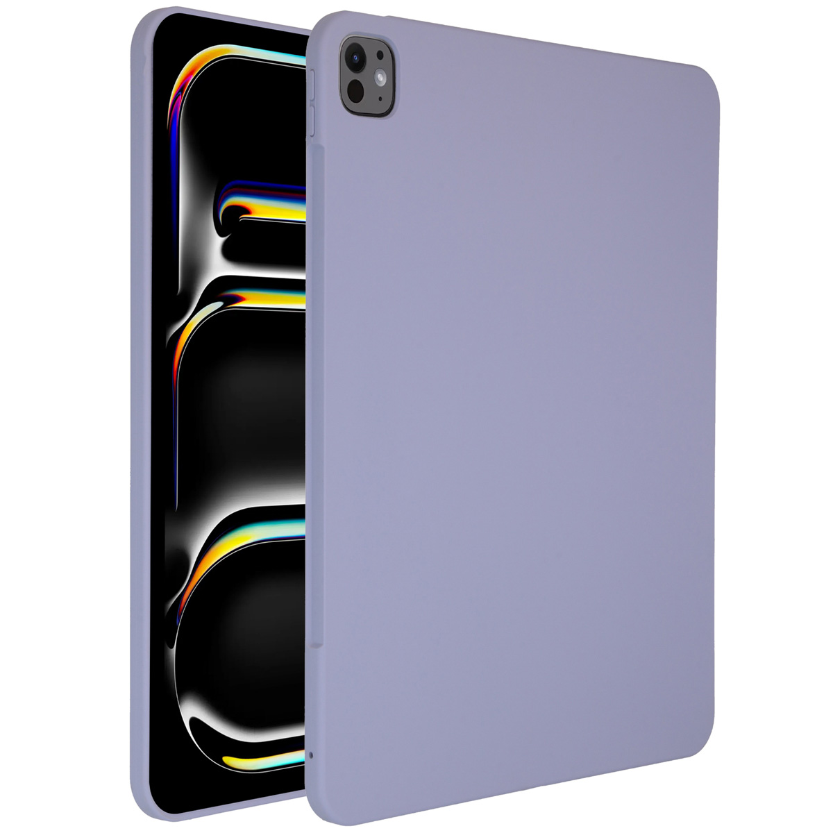 Accezz Coque Liquid Silicone avec porte-stylet Apple iPad Pro 13 (2025) M5 / (2024) M4 - Lila