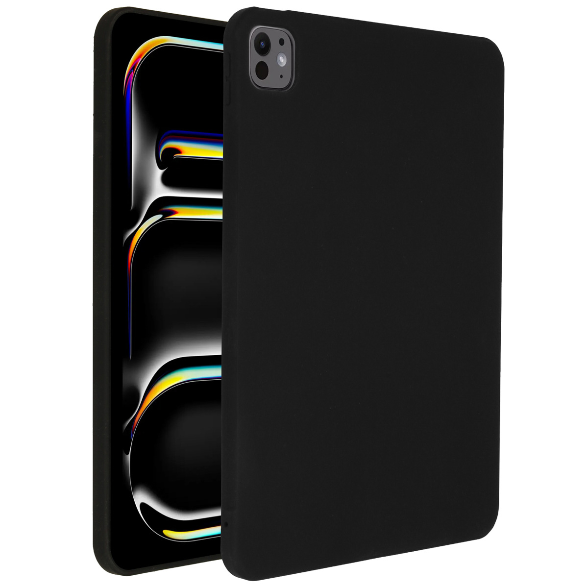 Accezz Coque Liquid Silicone avec porte-stylet Apple iPad Pro 11 (2025) M5 / (2024) M4 - Noir