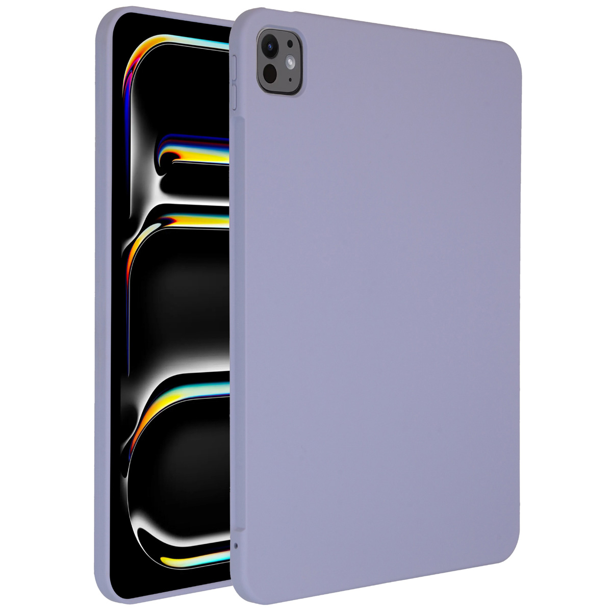 Accezz Coque Liquid Silicone avec porte-stylet Apple iPad Pro 11 (2025) M5 / (2024) M4 - Lila