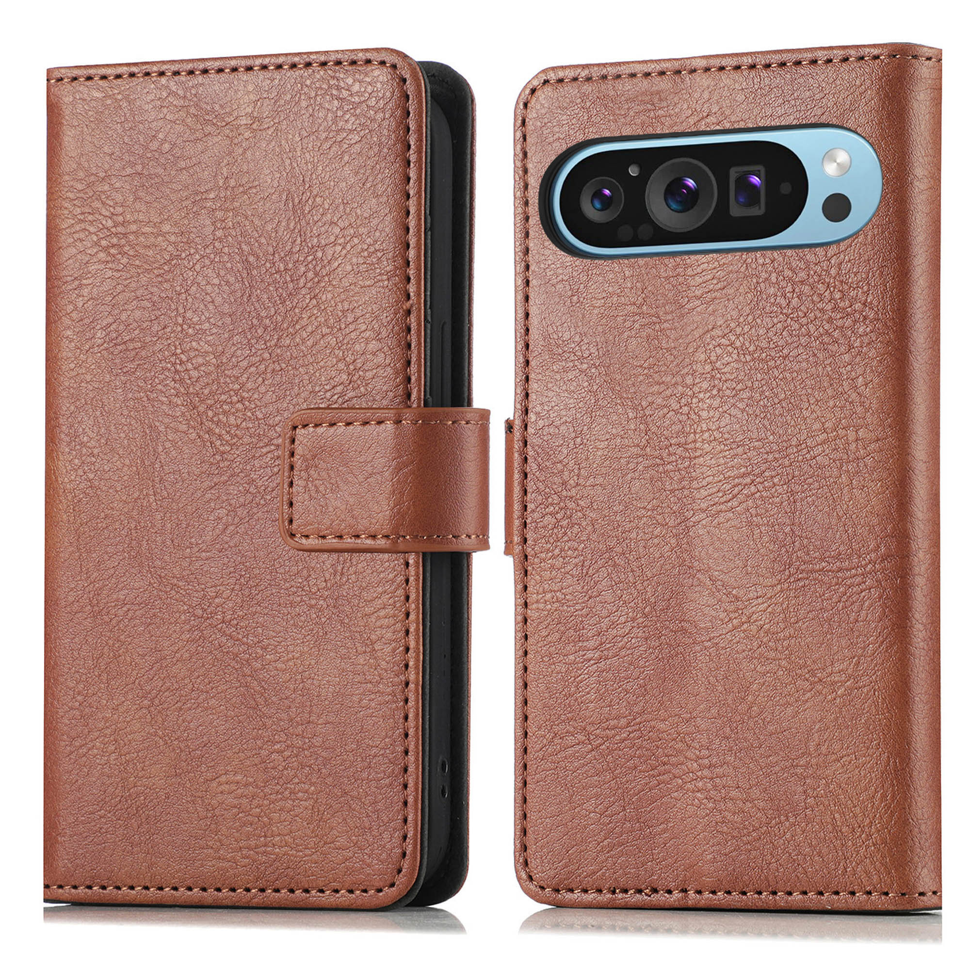 imoshion Luxe Bookcase voor de Google Pixel 9 / 9 Pro - Bruin