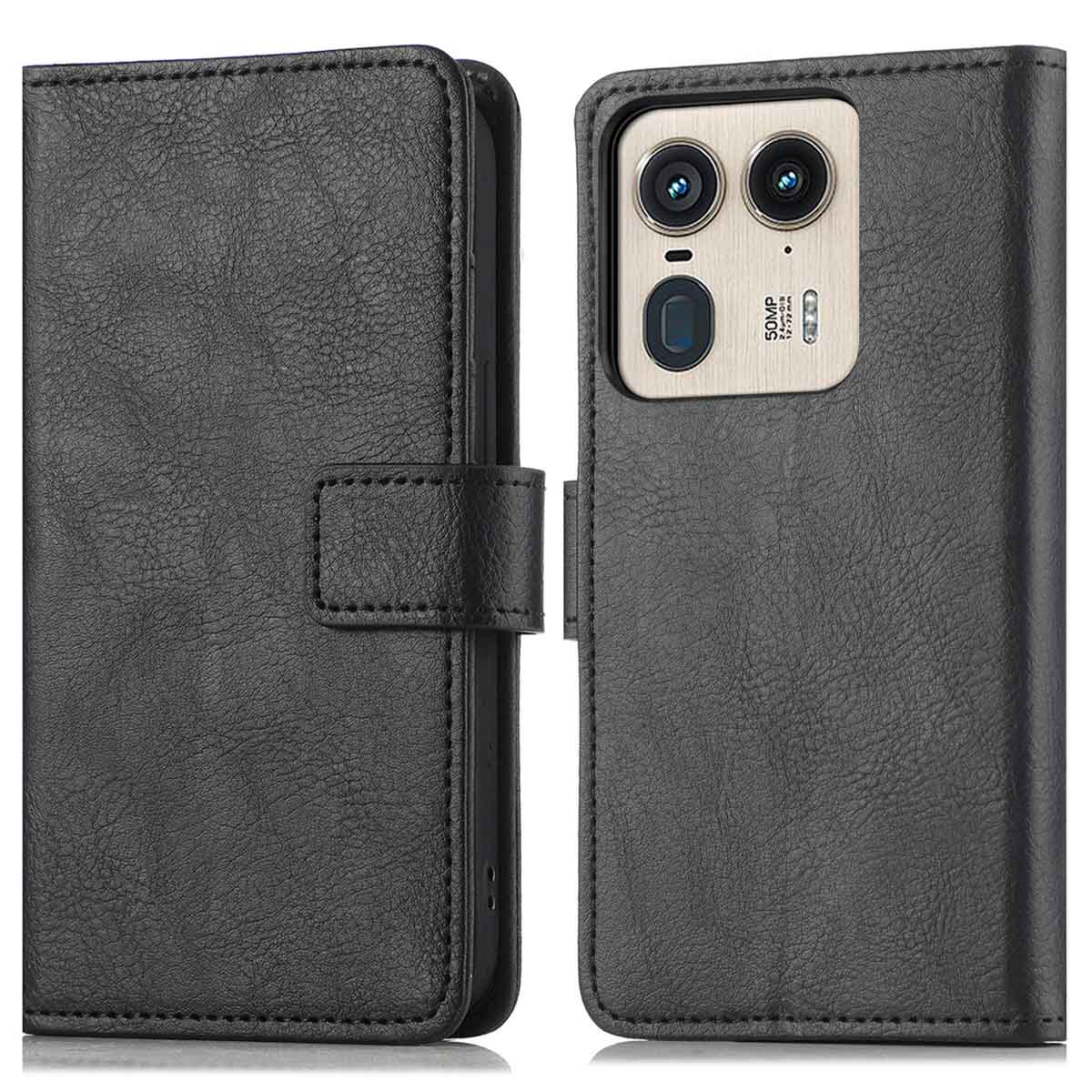 imoshion Luxe Bookcase voor de Motorola Edge 50 Ultra - Zwart