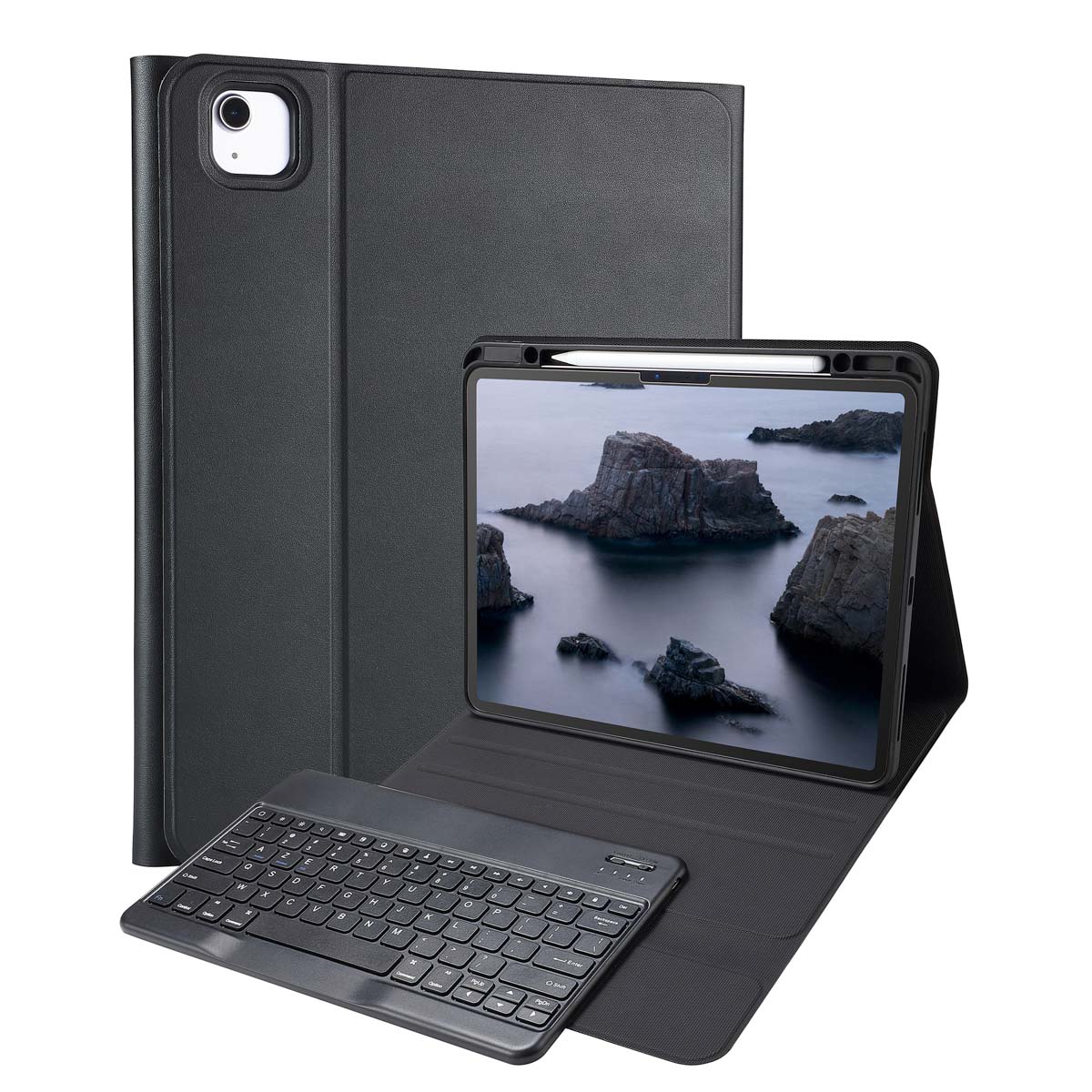 Accezz Bluetooth Keyboard Bookcase voor de Apple iPad Air 13 inch (2026) M4 / (2025) M3 / (2024) M2 - AZERTY / FR - Zwart