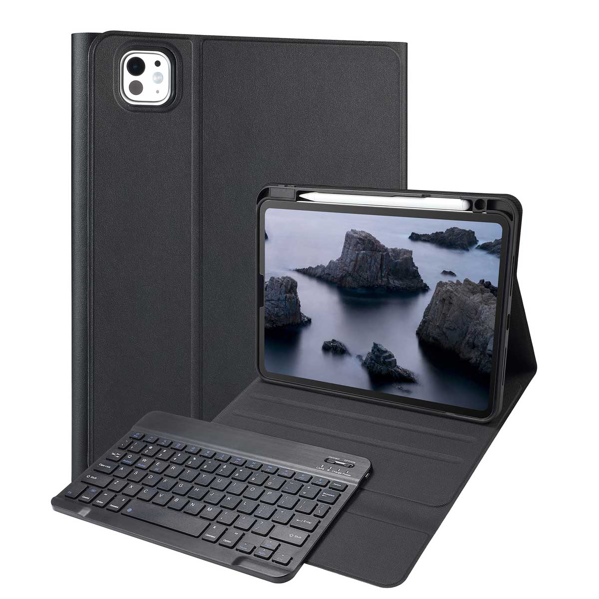 Accezz Étui de tablette Bluetooth Clavier Apple iPad Pro 11 (2025) M5 / (2024) M4 - QWERTY / NL - Noir