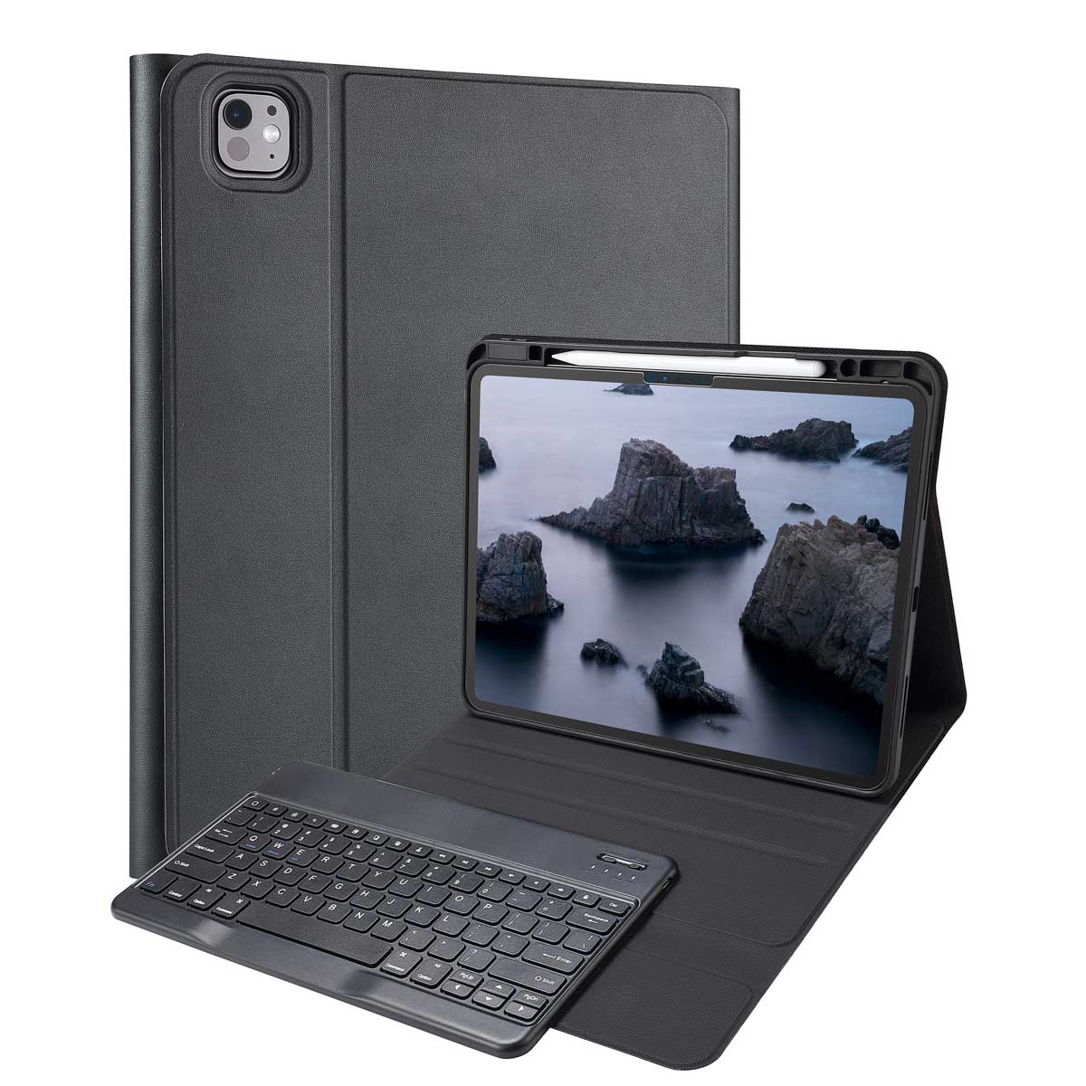 Accezz Étui de tablette Bluetooth Clavier Apple iPad Pro 13 (2025) M5 / (2024) M4 - QWERTY / NL - Noir