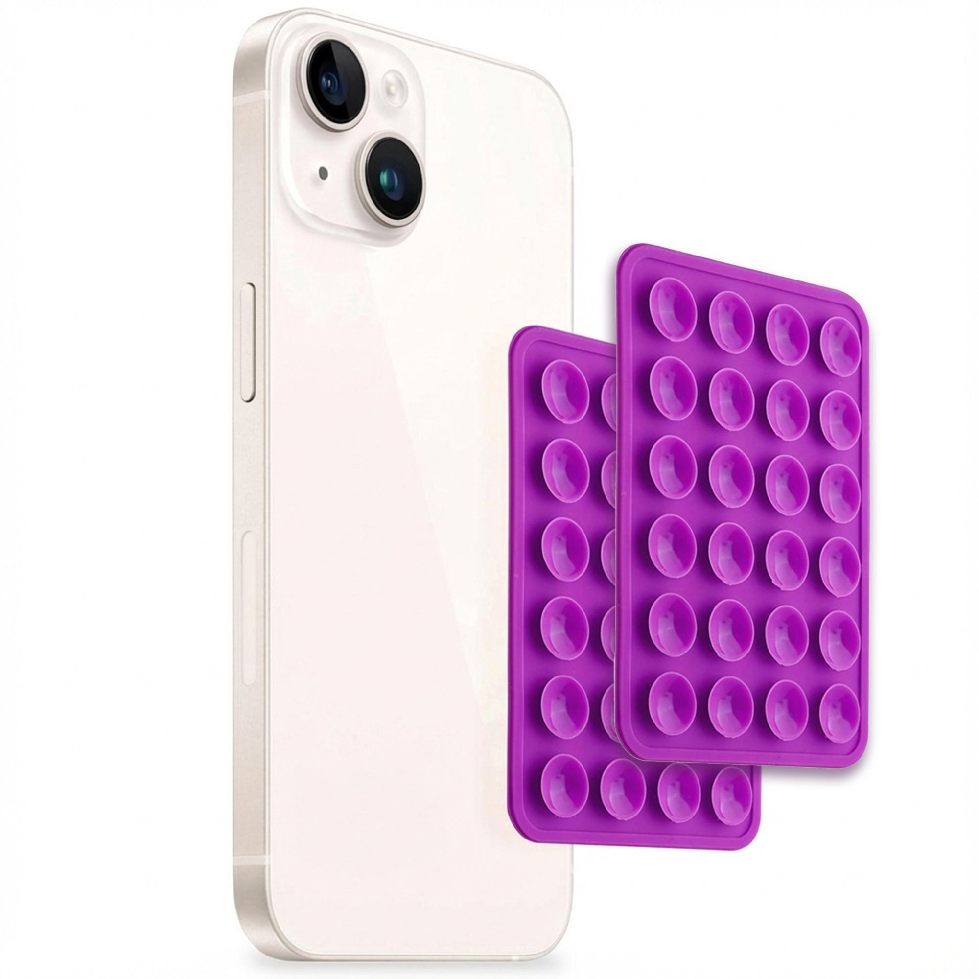 Selencia 2-Pack Telefoonhouder Zuignap - Paars