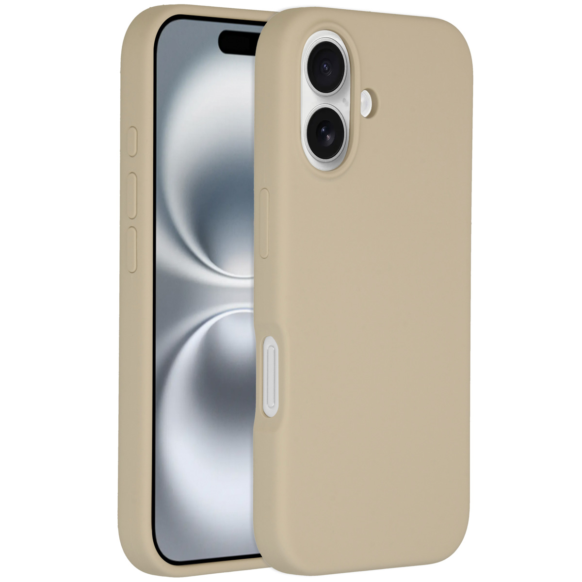 Accezz Coque Liquid Silicone avec MagSafe Apple iPhone 16 - Stone