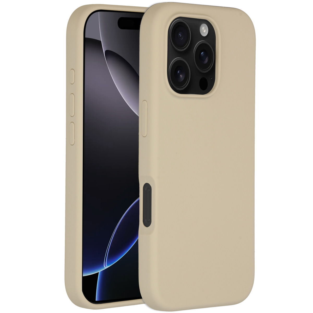 Accezz Coque Liquid Silicone avec MagSafe Apple iPhone 16 Pro - Stone