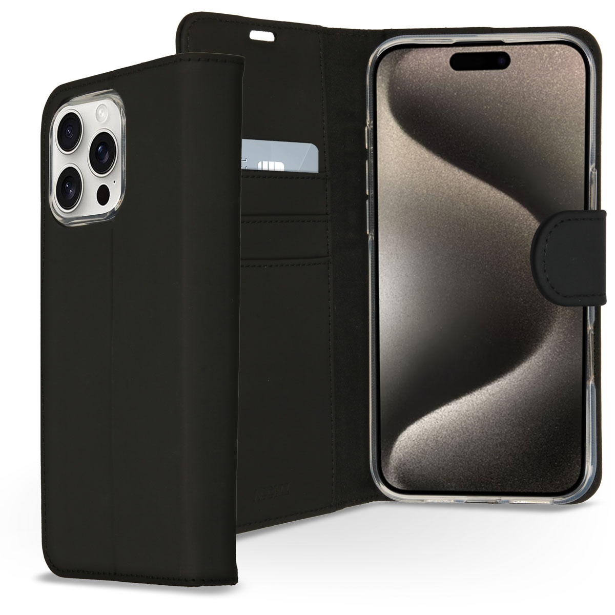 Accezz Étui de télephone Wallet Apple iPhone 16 Pro Max - Noir