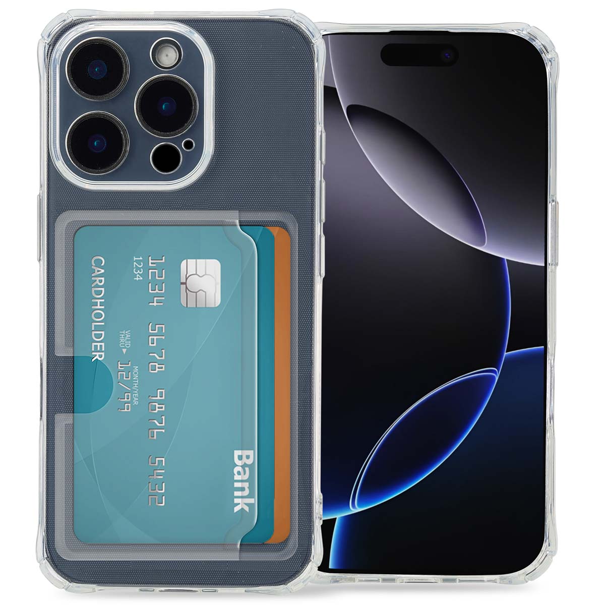 imoshion Coque silicone avec porte-cartes Apple iPhone 16 Pro - Transparent