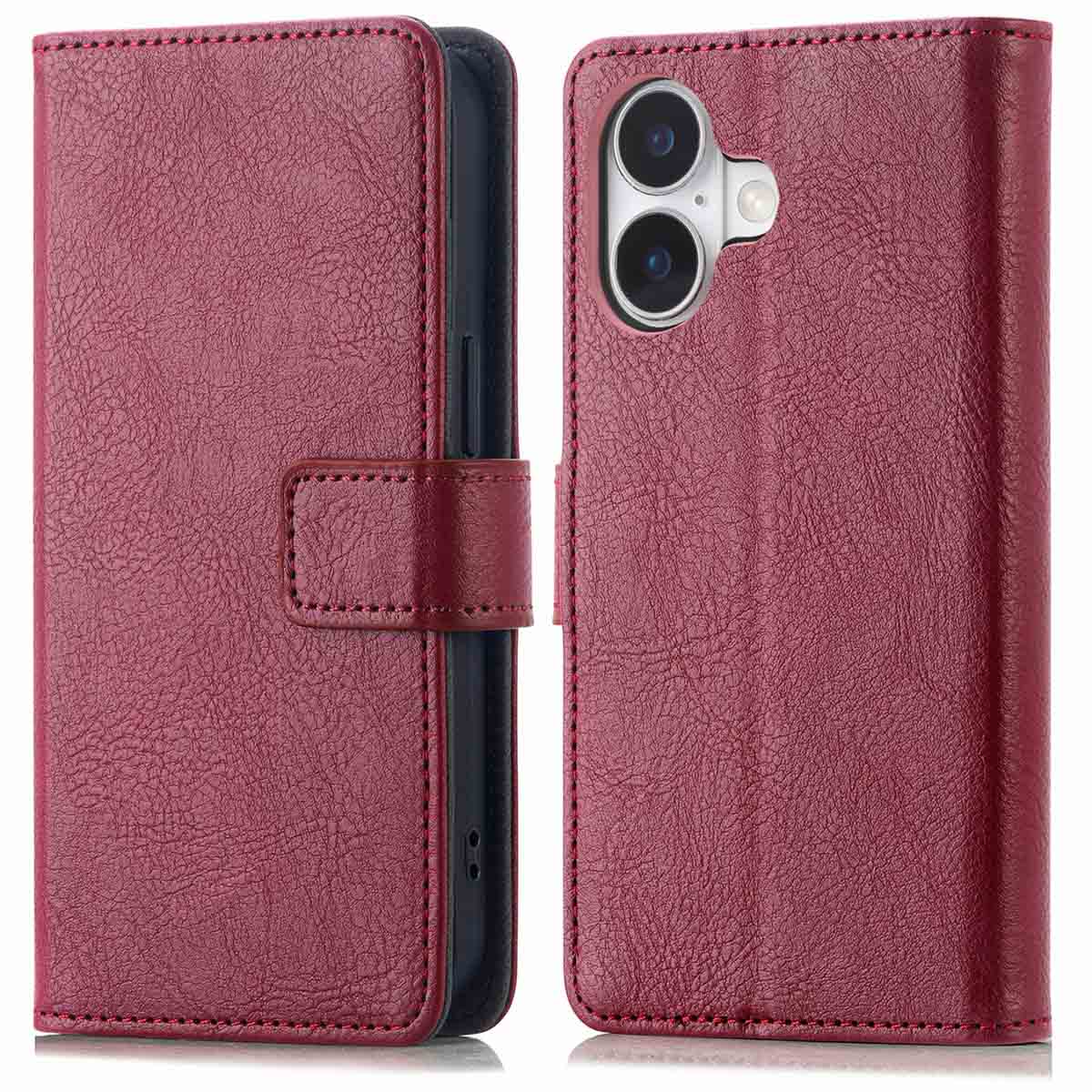 imoshion Luxe Bookcase voor de Apple iPhone 16 - Bordeaux
