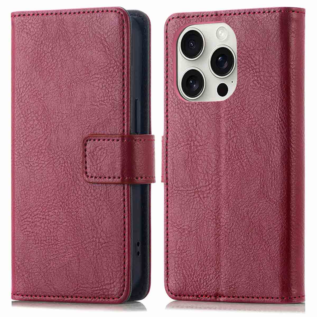 imoshion Luxe Bookcase voor de Apple iPhone 16 Pro - Bordeaux