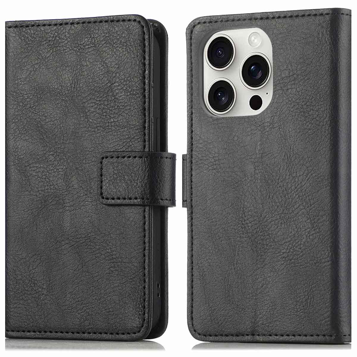 imoshion Luxe Bookcase voor de Apple iPhone 16 Pro - Zwart