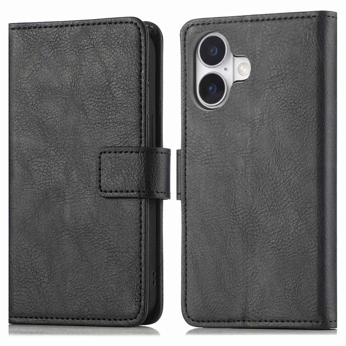 imoshion Luxe Bookcase voor de Apple iPhone 16 Plus - Zwart